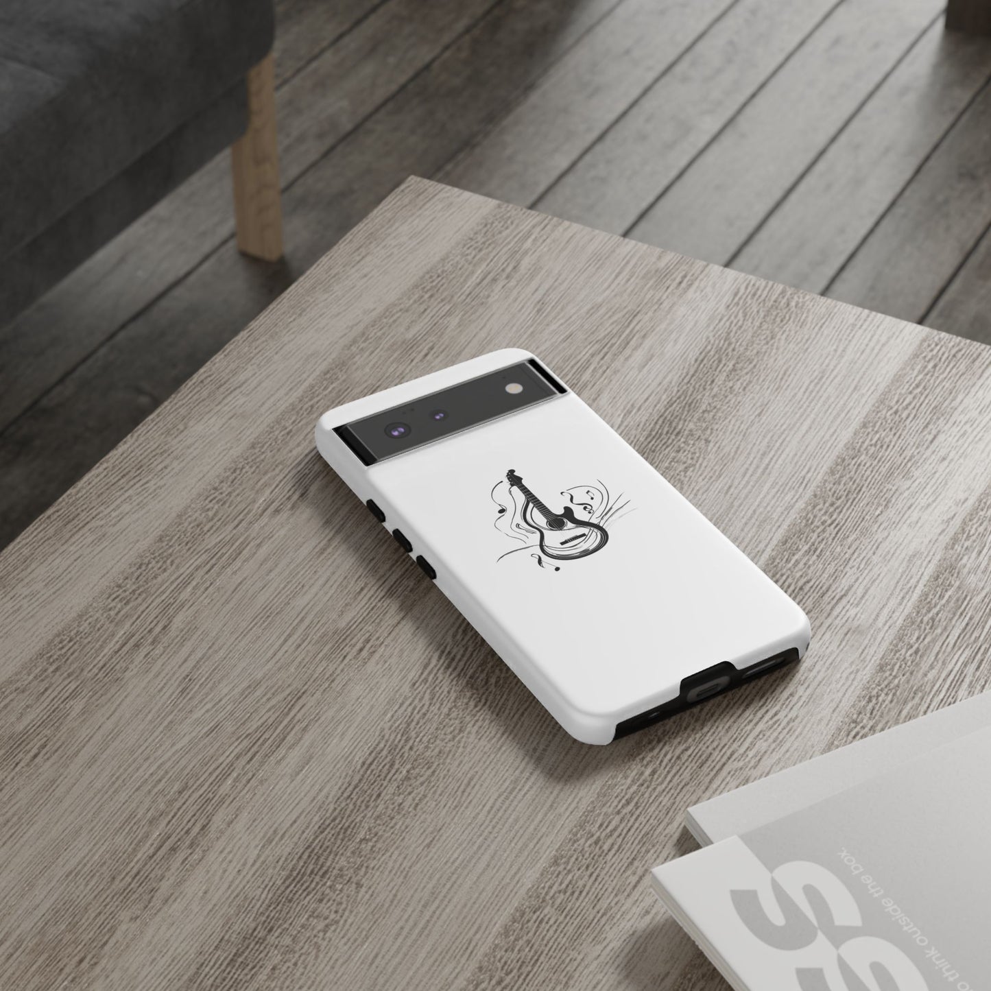 Tough Cases: Stylish Guitar Phone Case with Musical Notes