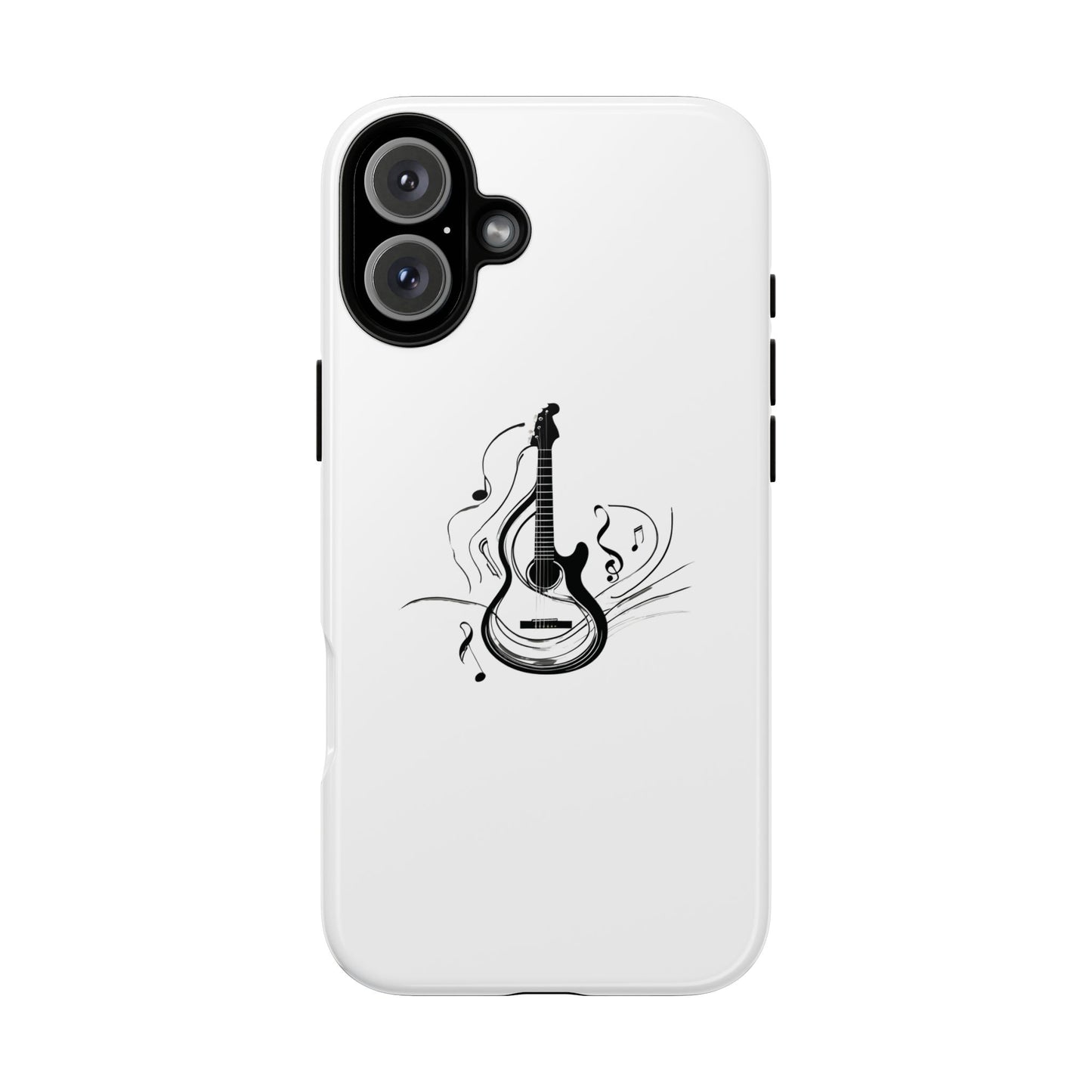 Tough Cases: Stylish Guitar Phone Case with Musical Notes