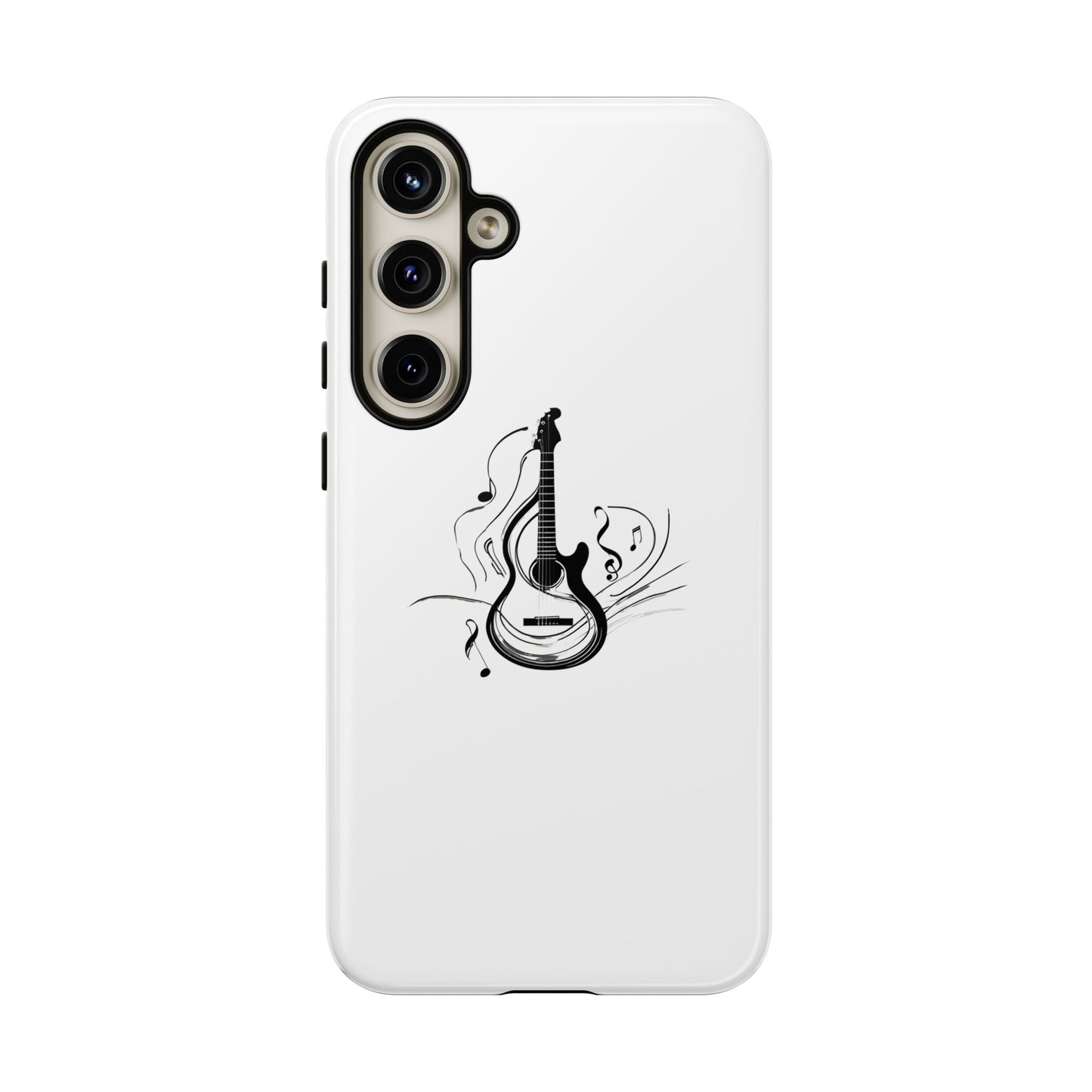 Tough Cases: Stylish Guitar Phone Case with Musical Notes
