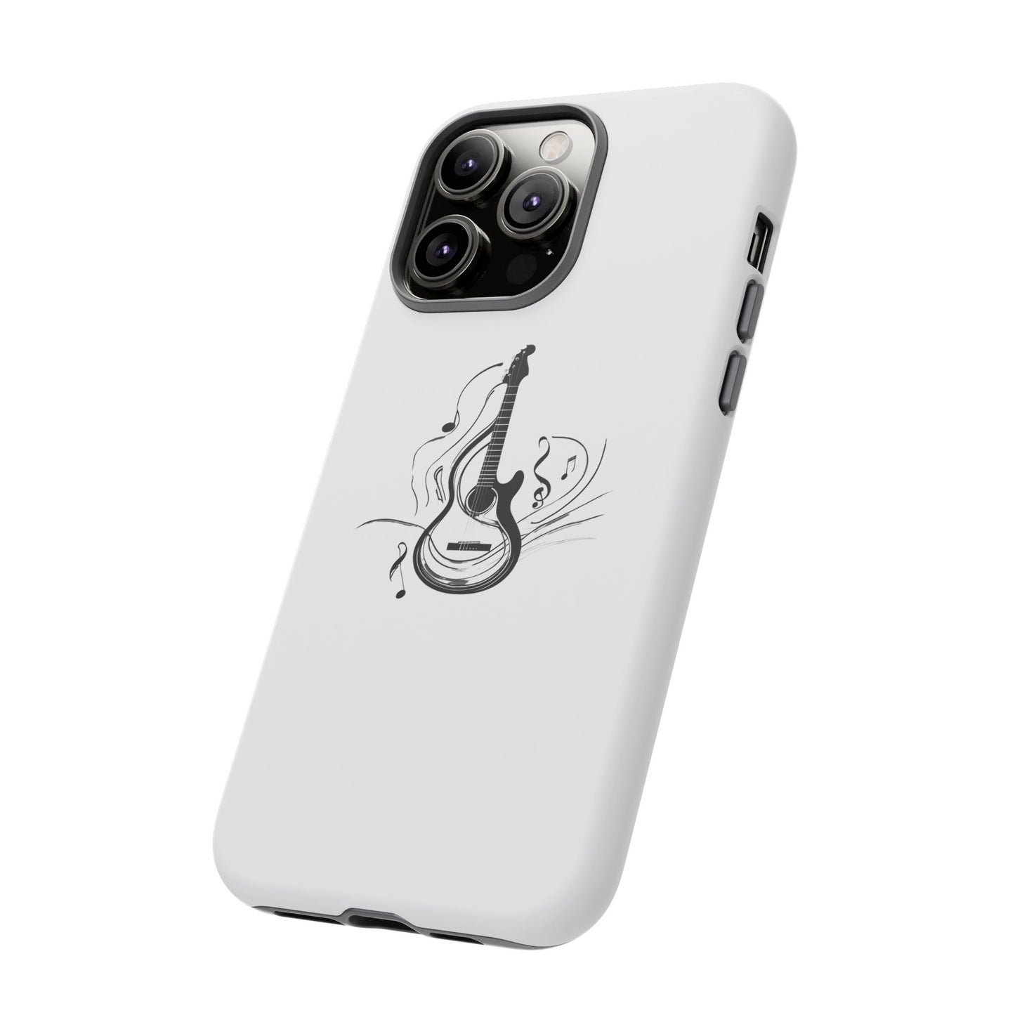 Tough Cases: Stylish Guitar Phone Case with Musical Notes