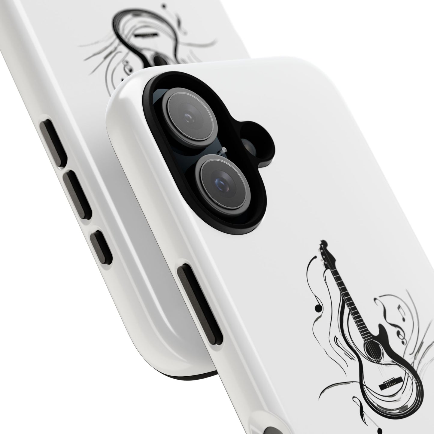 Tough Cases: Stylish Guitar Phone Case with Musical Notes