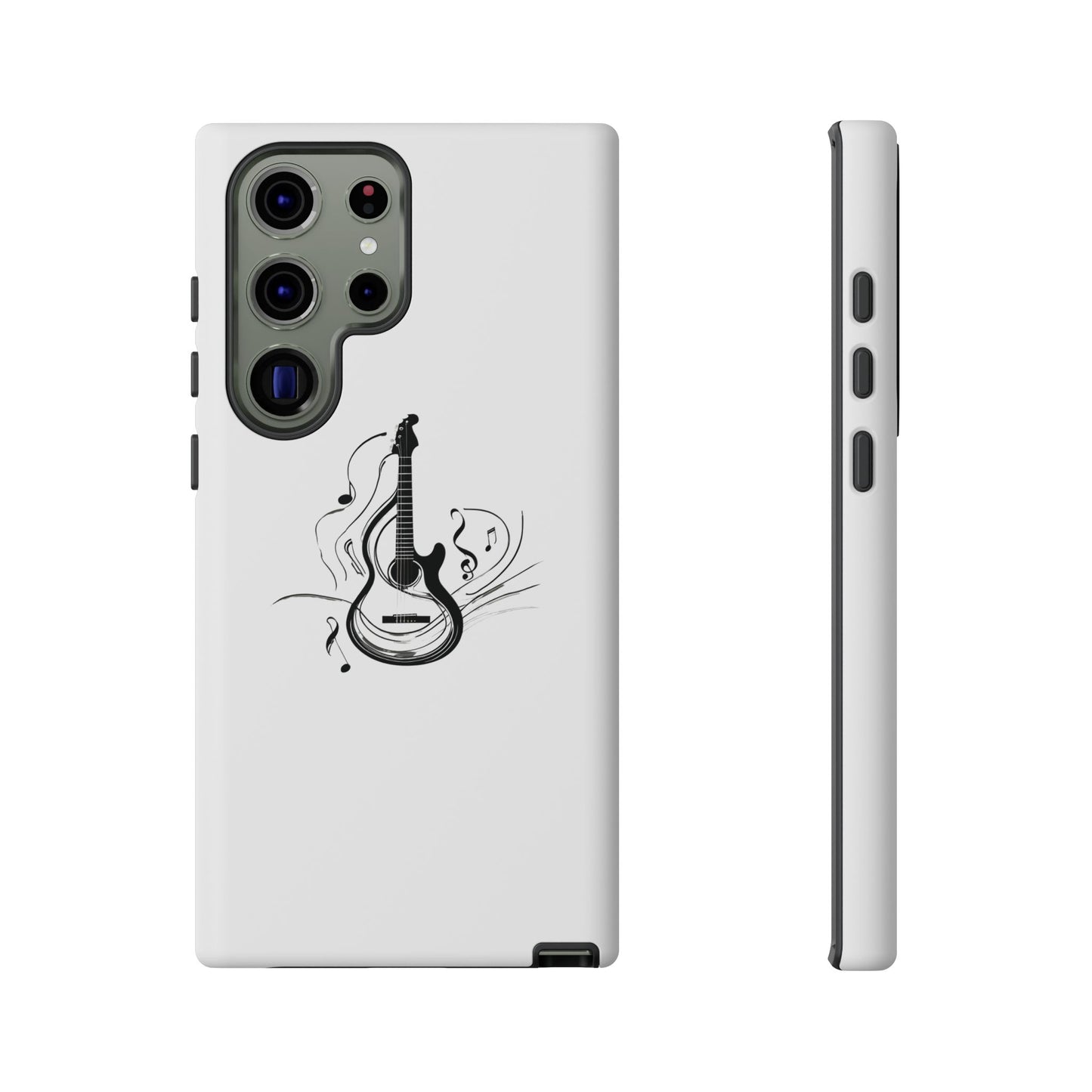 Tough Cases: Stylish Guitar Phone Case with Musical Notes