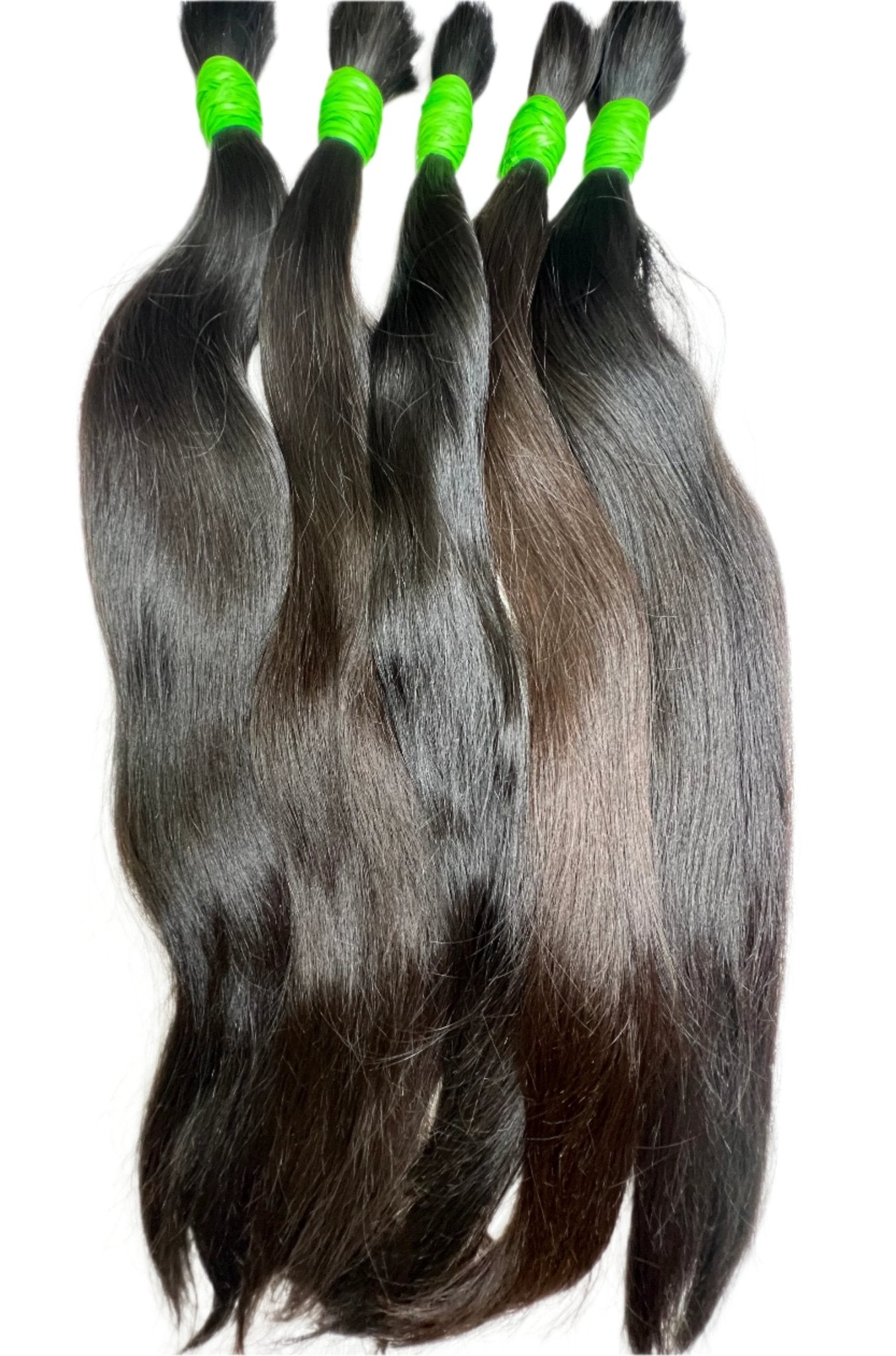 1 Kg Premium 28" Natural Straight Human Hair Extensions - Bulk Hair for Weaving and Styling - Gigi Joyce's Hair Studio