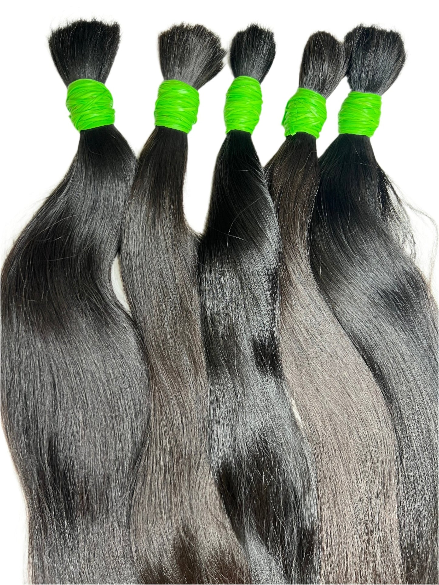 1 Kg Premium 28" Natural Straight Human Hair Extensions - Bulk Hair for Weaving and Styling - Gigi Joyce's Hair Studio