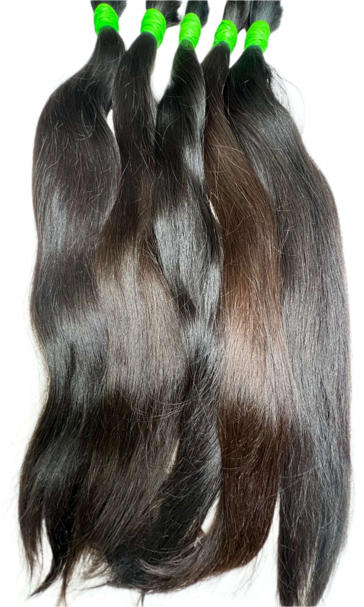 1 Kg Premium 28" Natural Straight Human Hair Extensions - Bulk Hair for Weaving and Styling - Gigi Joyce's Hair Studio