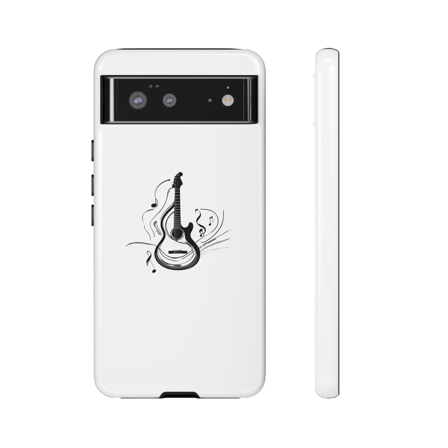 Tough Cases: Capa de celular estilosa com guitarra e notas musicais