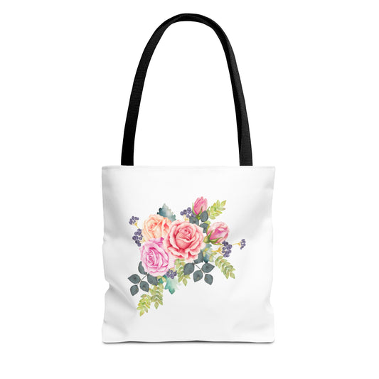 Bolsa Tote Floral - Design Elegante de Flores para Uso Diário