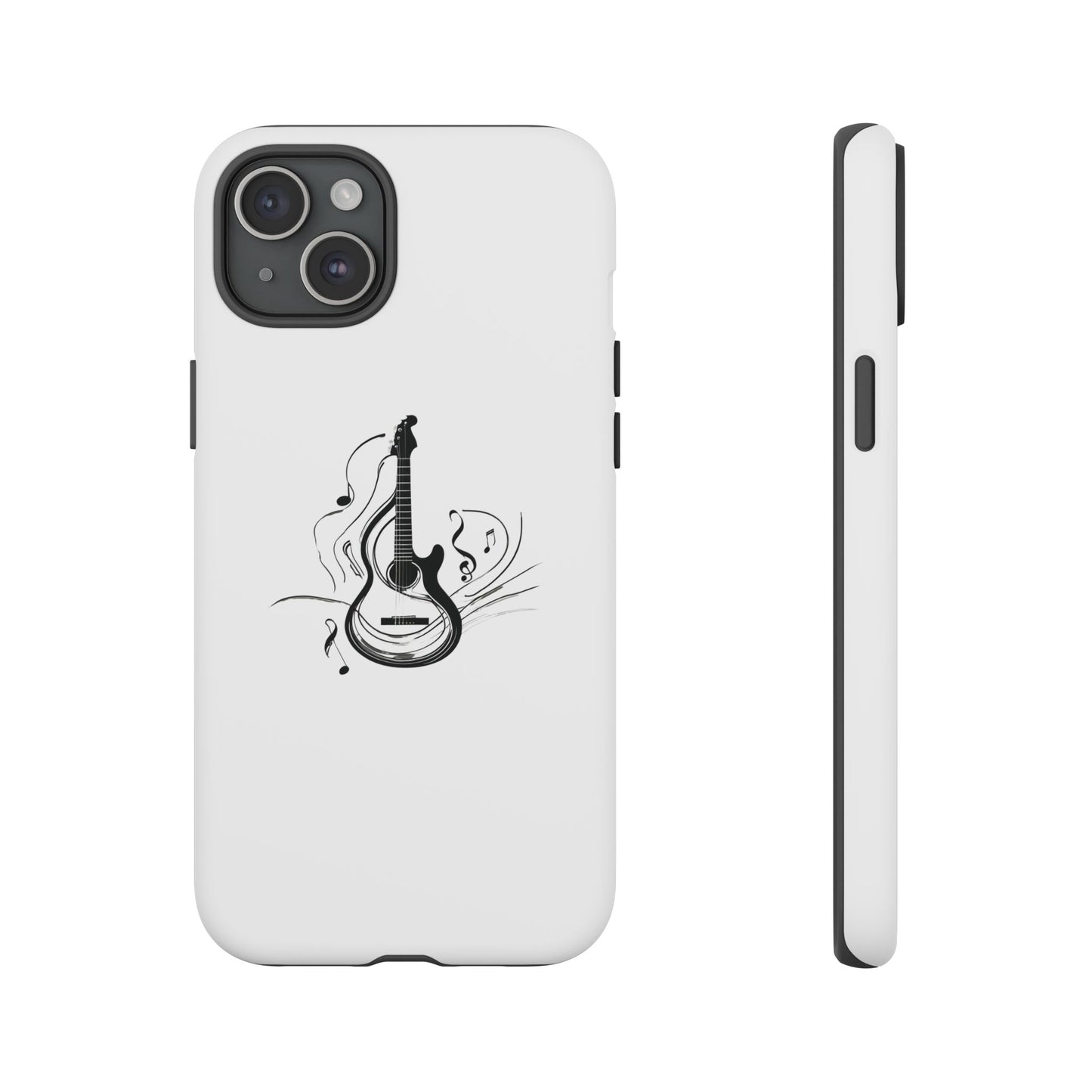 Tough Cases: Capa de celular estilosa com guitarra e notas musicais