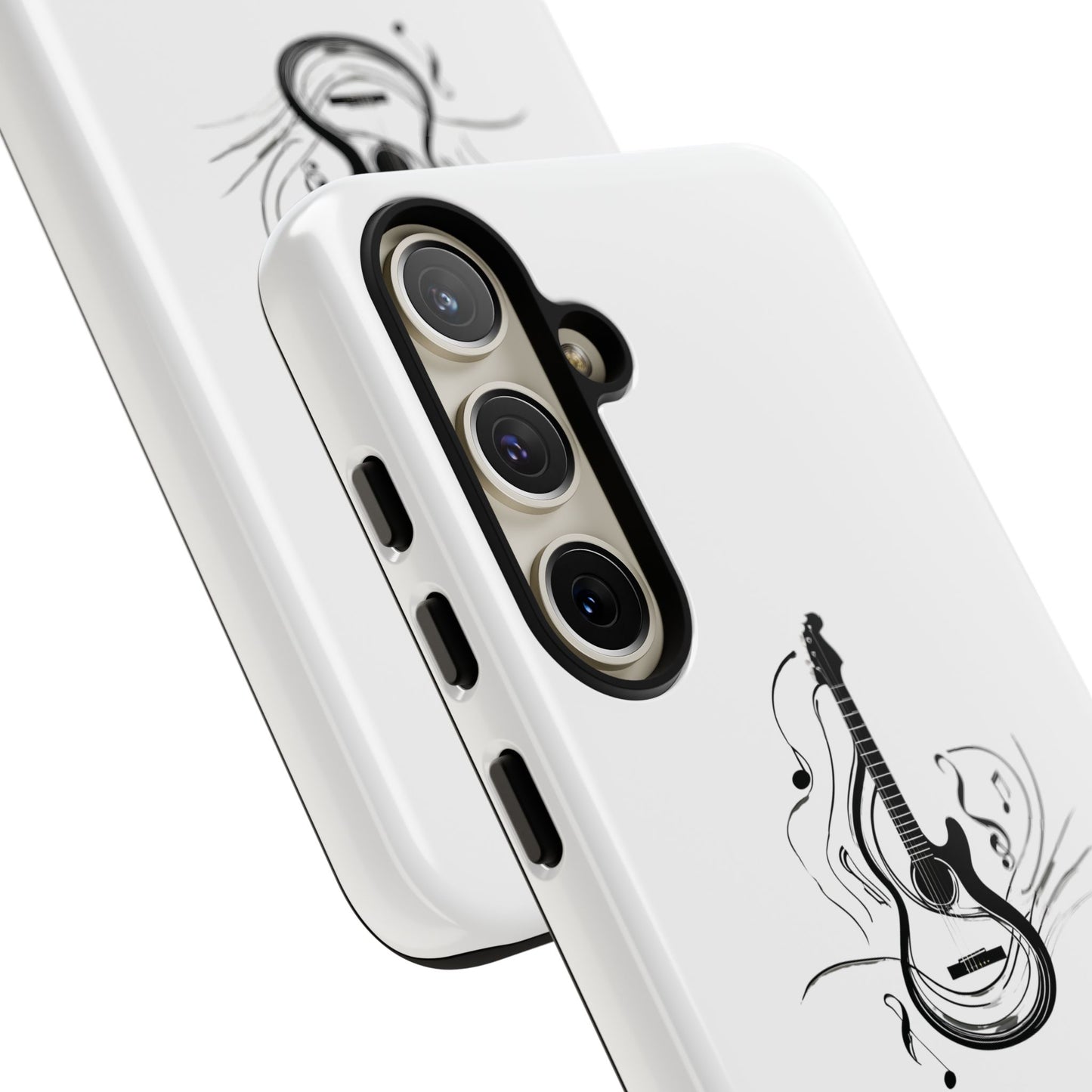 Tough Cases: Capa de celular estilosa com guitarra e notas musicais