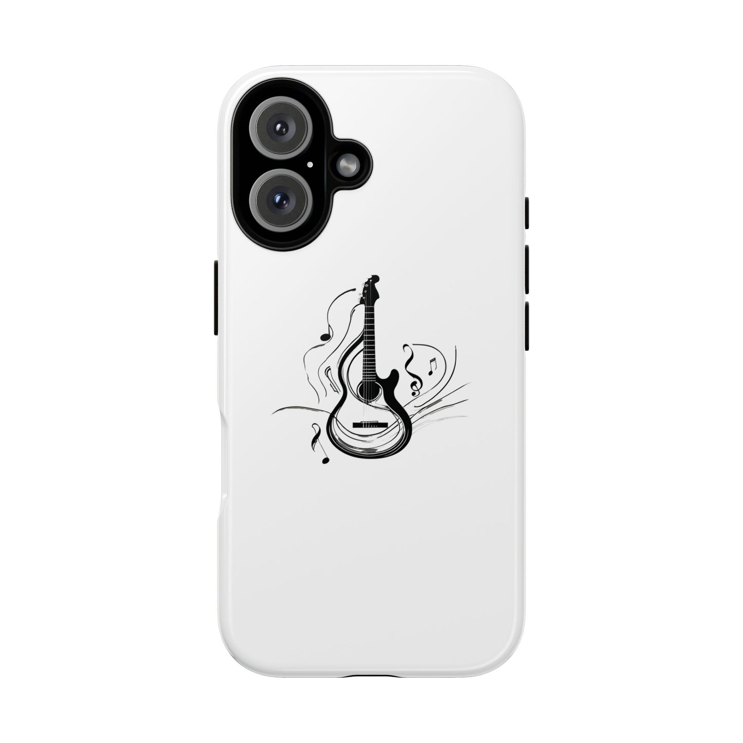 Tough Cases: Capa de celular estilosa com guitarra e notas musicais