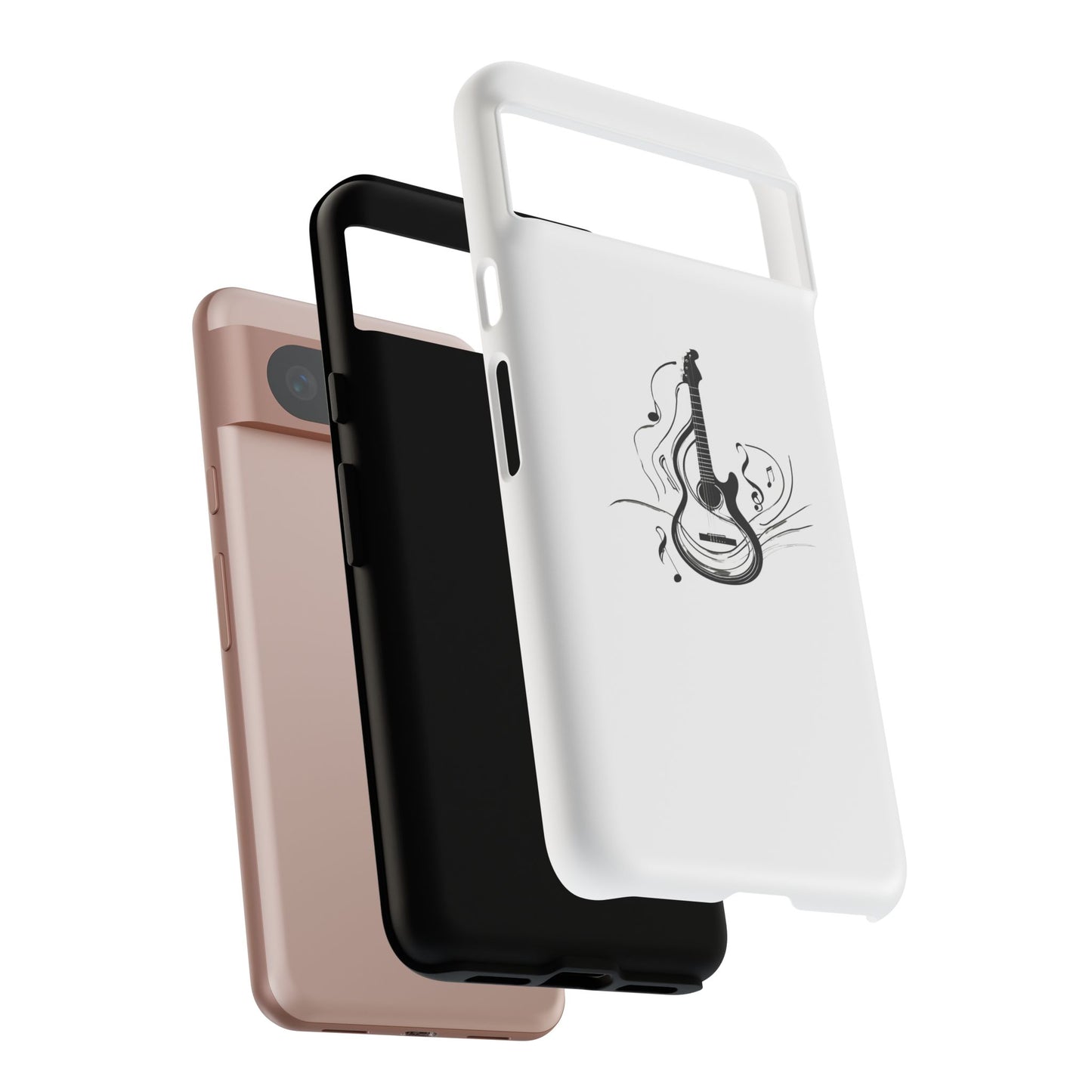 Tough Cases: Capa de celular estilosa com guitarra e notas musicais