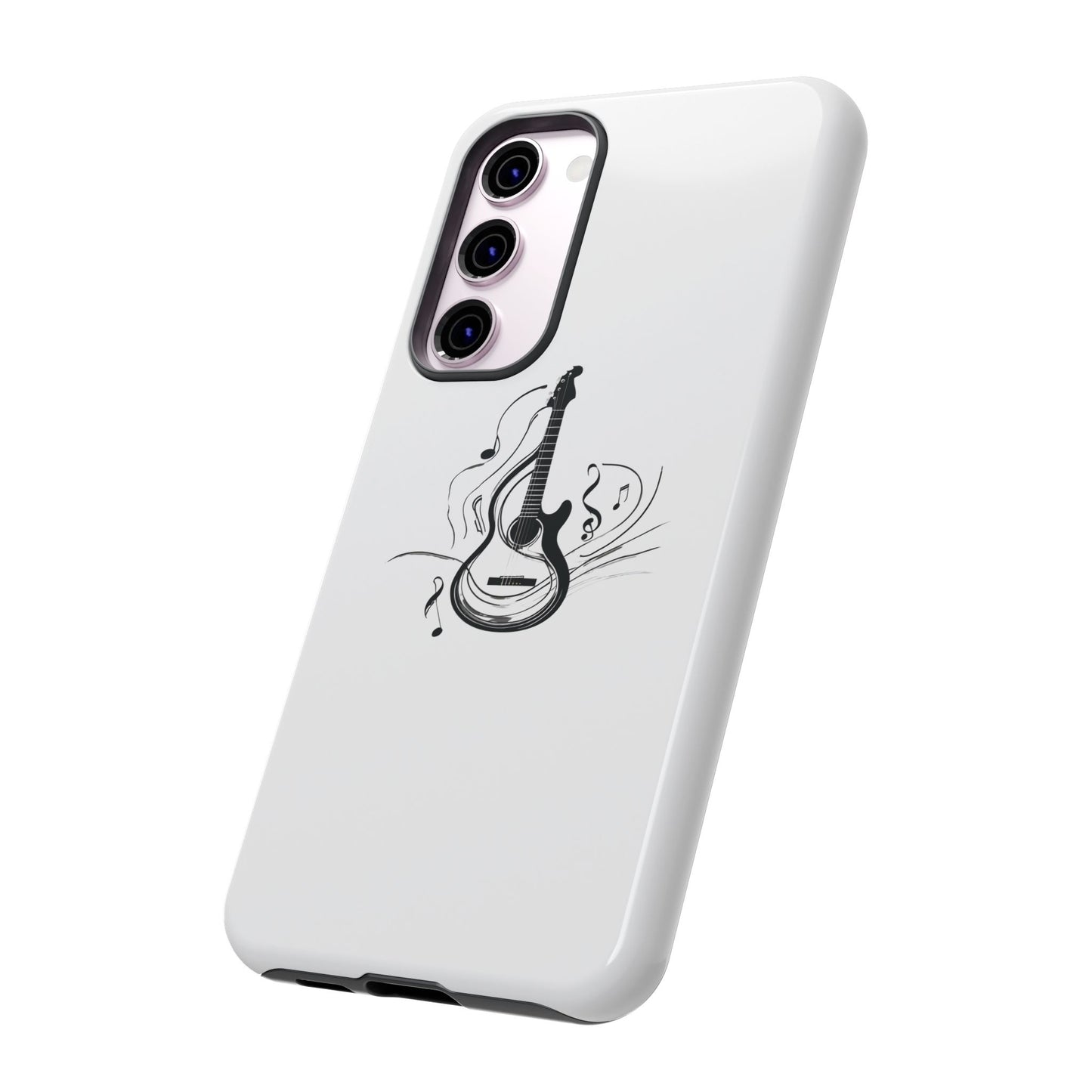 Tough Cases: Capa de celular estilosa com guitarra e notas musicais