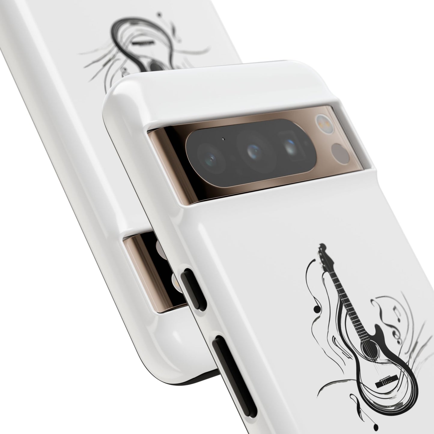 Tough Cases: Capa de celular estilosa com guitarra e notas musicais