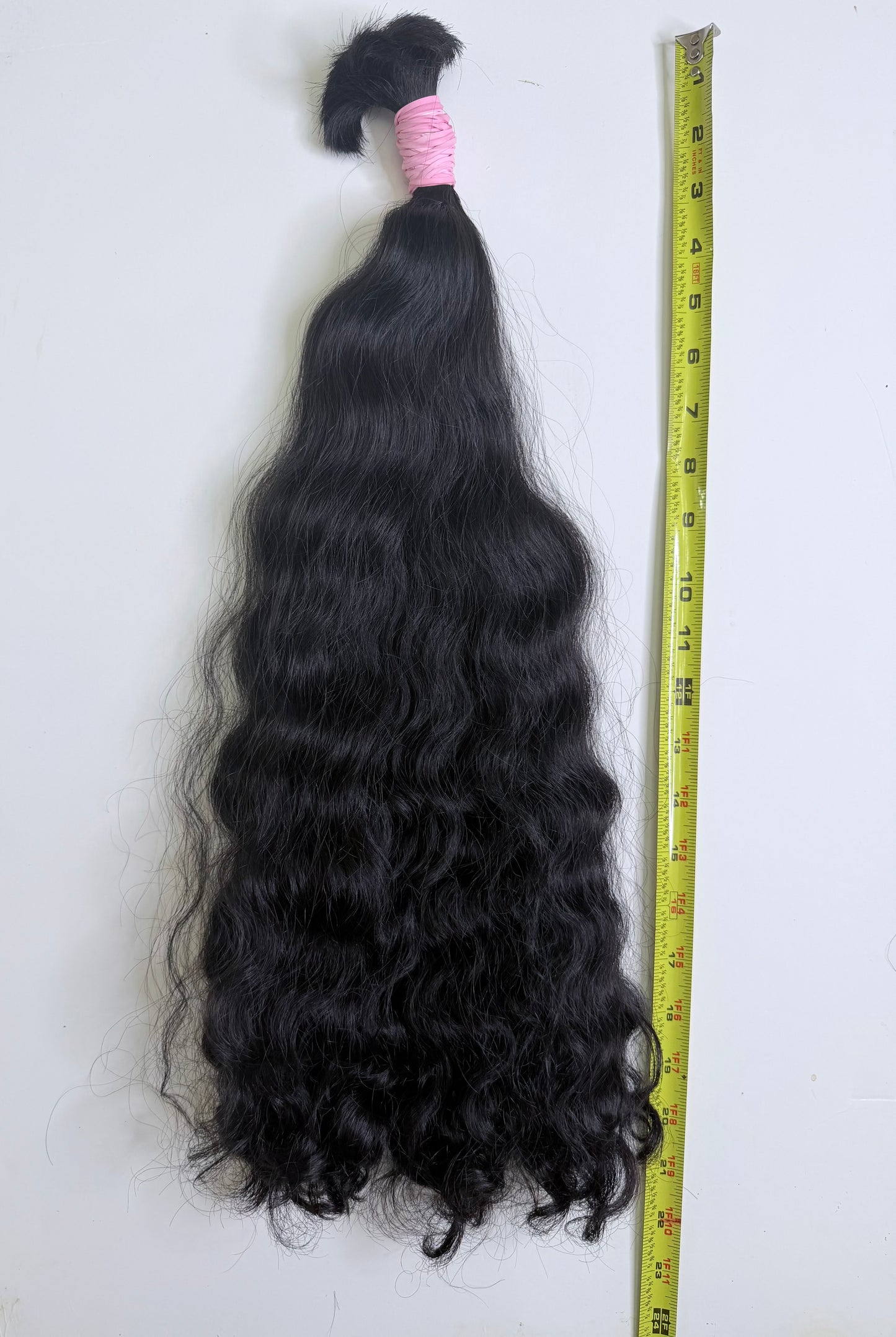 24" & 26" virgin Premium Human Hair Extensions – Natural deep wavy Bulk