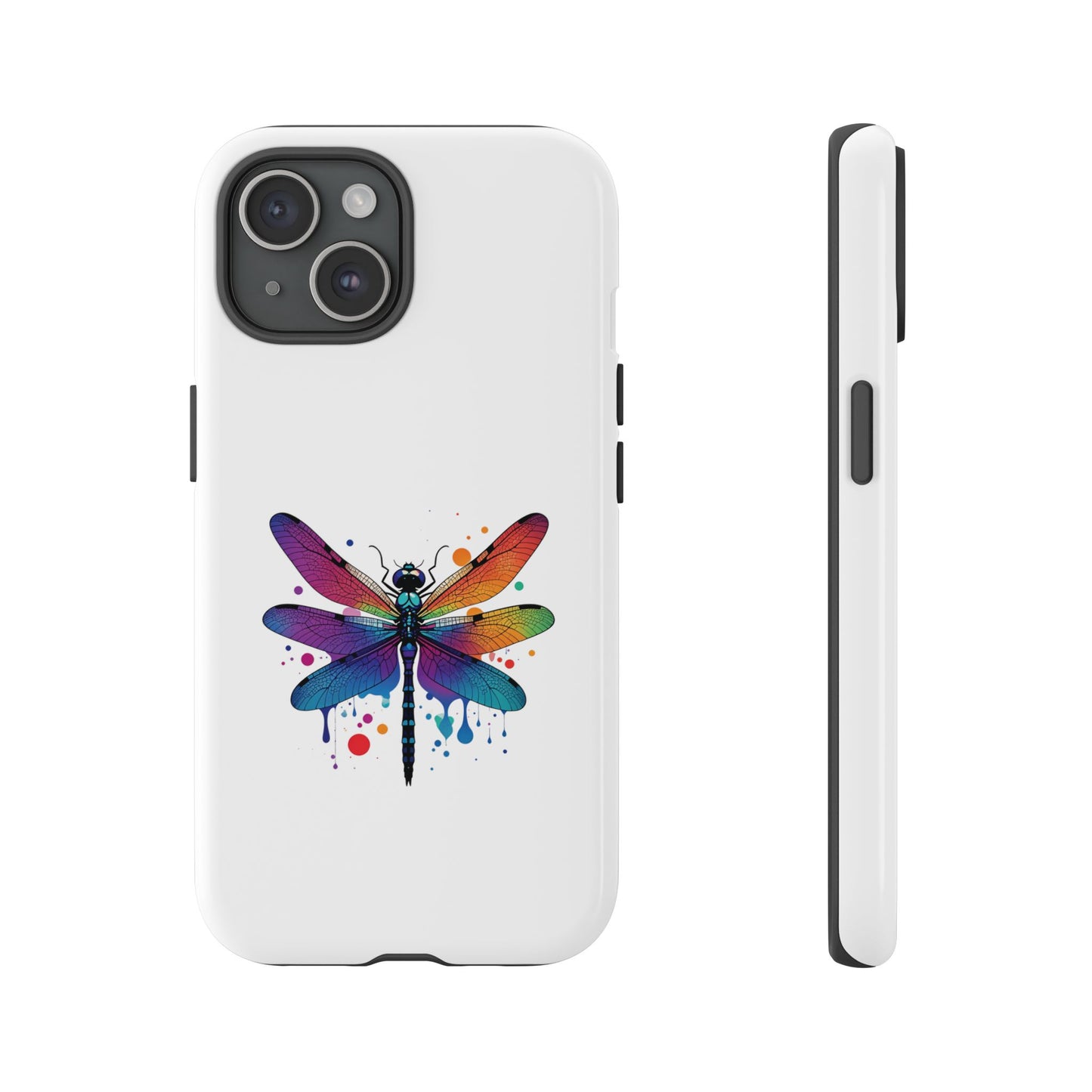 Capa de celular Vibrant Dragonfly - Proteção resistente com design colorido