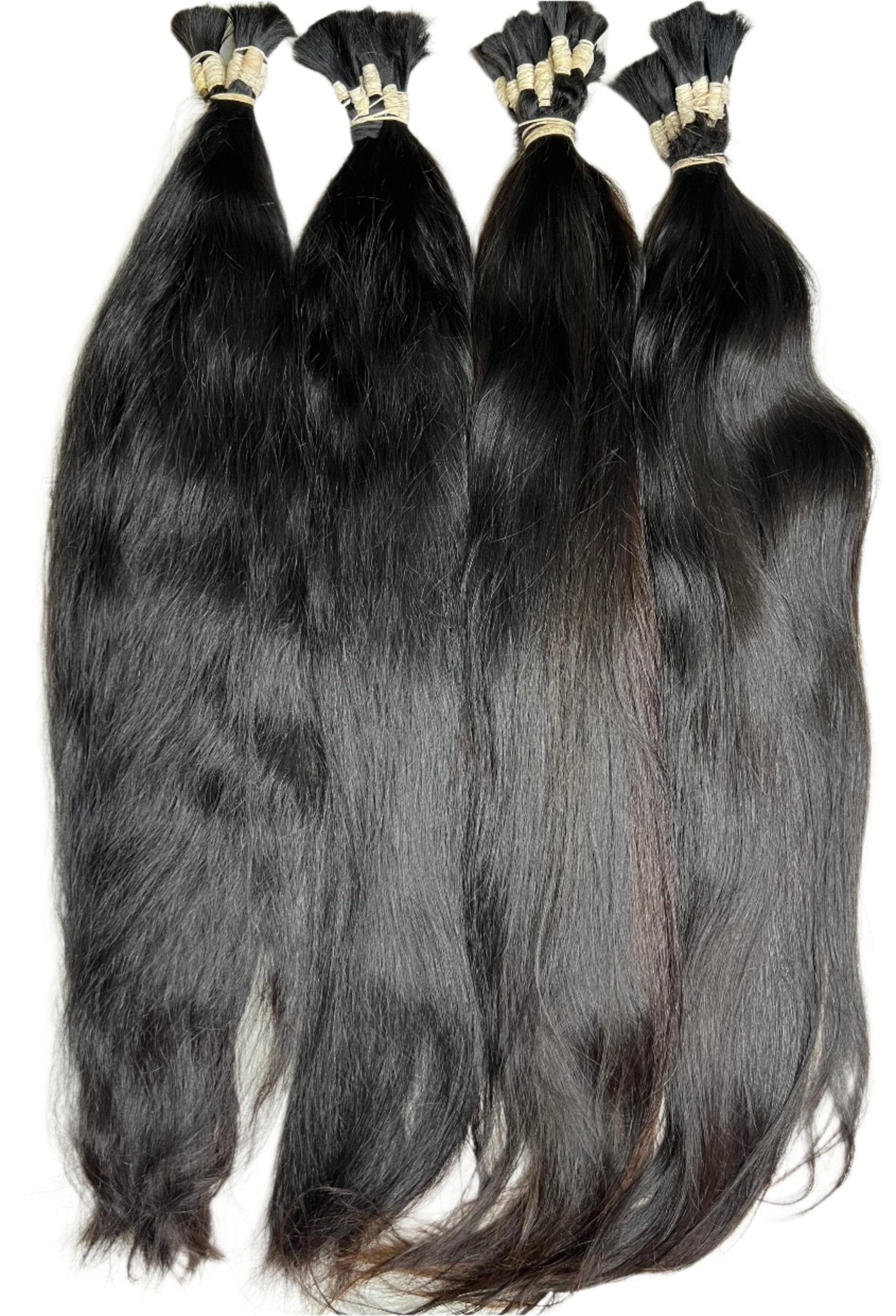 300g - 36' Premium Human Hair Extensions – Natural straight Bulk - Gigi Joyce's Hair Studio