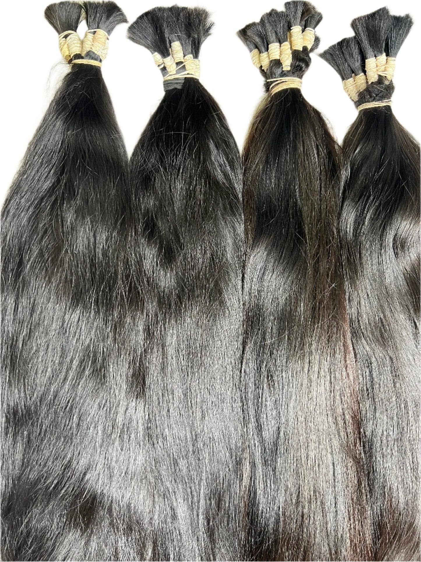 300g - 36' Premium Human Hair Extensions – Natural straight Bulk - Gigi Joyce's Hair Studio