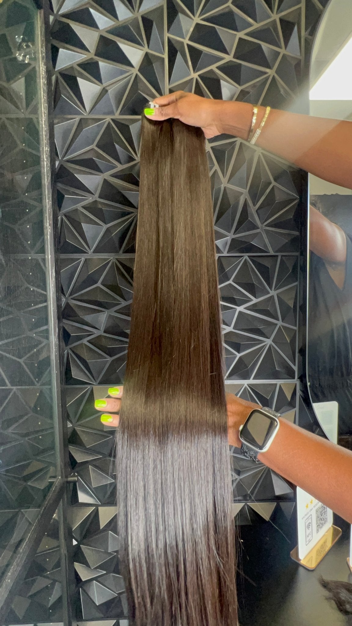 32 - Inch Luxurious Straight Weft Human Hair – Natural Off Black, Premium Quality - Gigi Joyce's Hair Studio