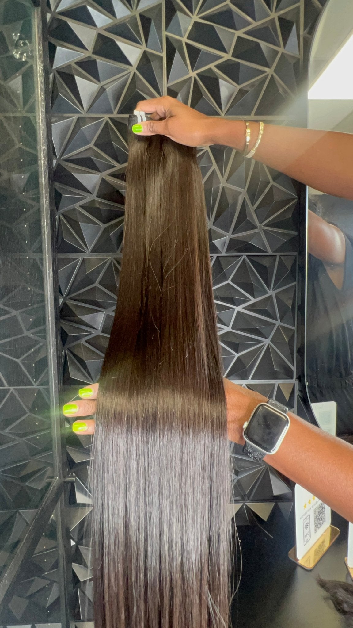 32 - Inch Luxurious Straight Weft Human Hair – Natural Off Black, Premium Quality - Gigi Joyce's Hair Studio