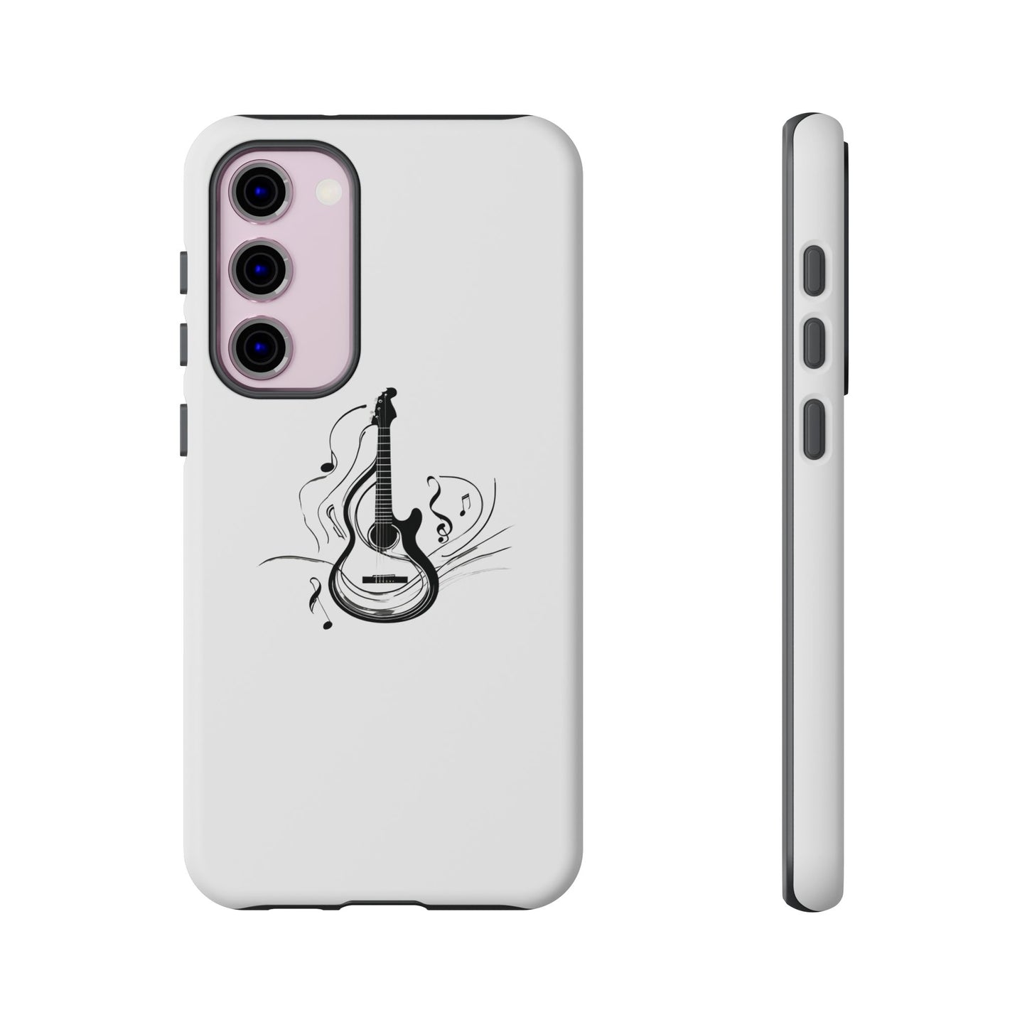 Tough Cases: Capa de celular estilosa com guitarra e notas musicais