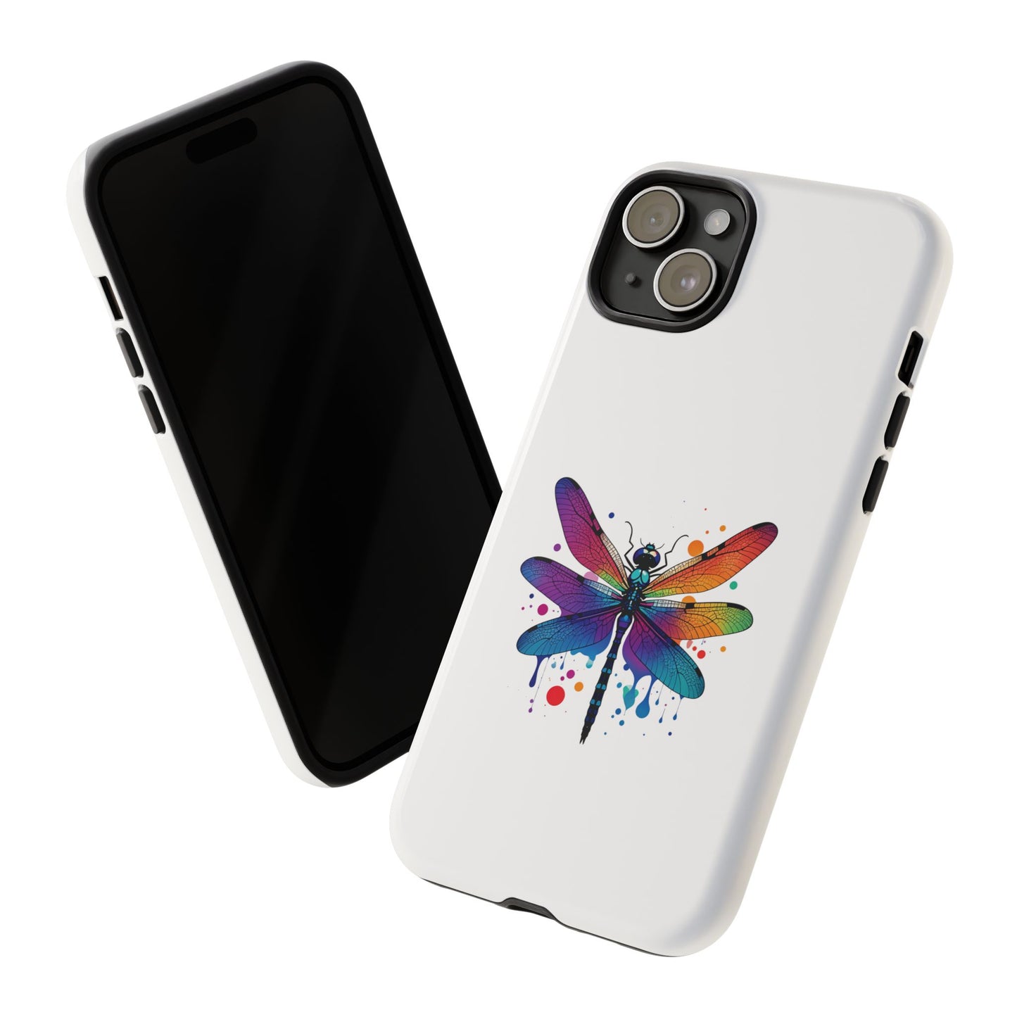 Capa de celular Vibrant Dragonfly - Proteção resistente com design colorido