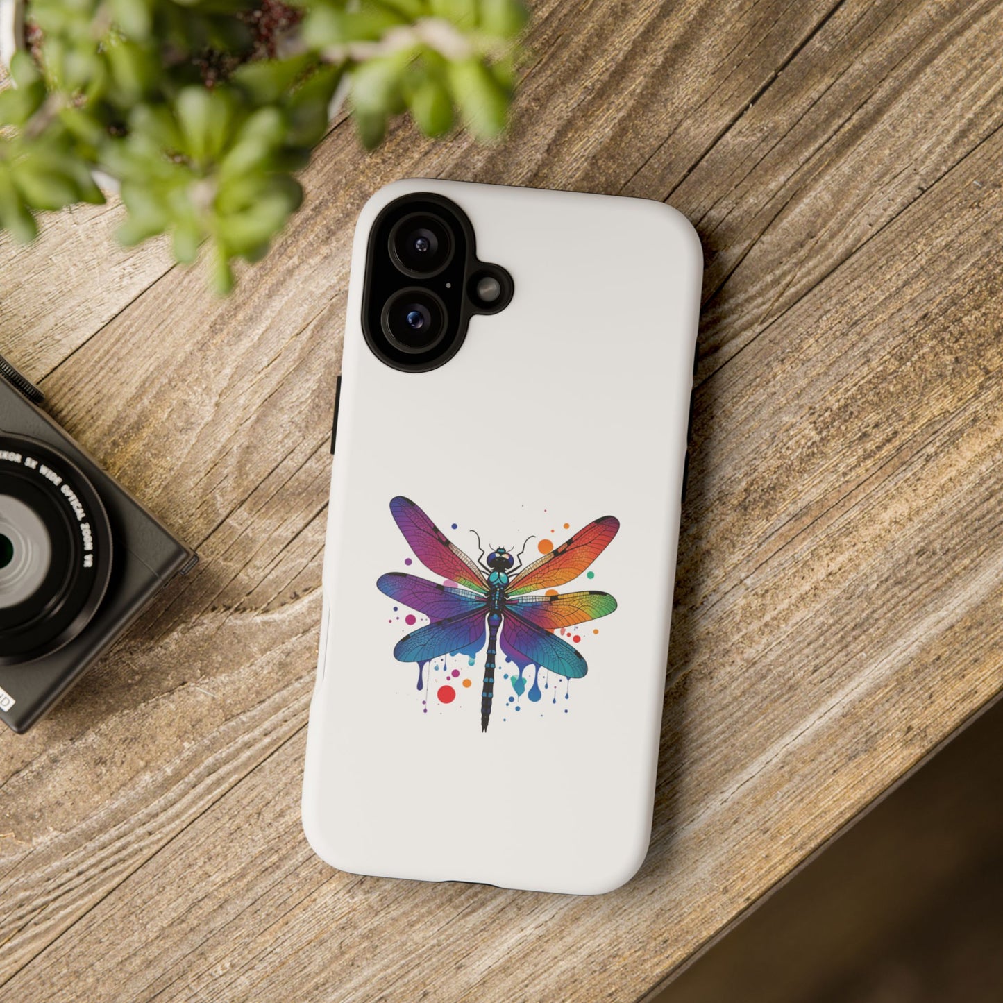 Capa de celular Vibrant Dragonfly - Proteção resistente com design colorido