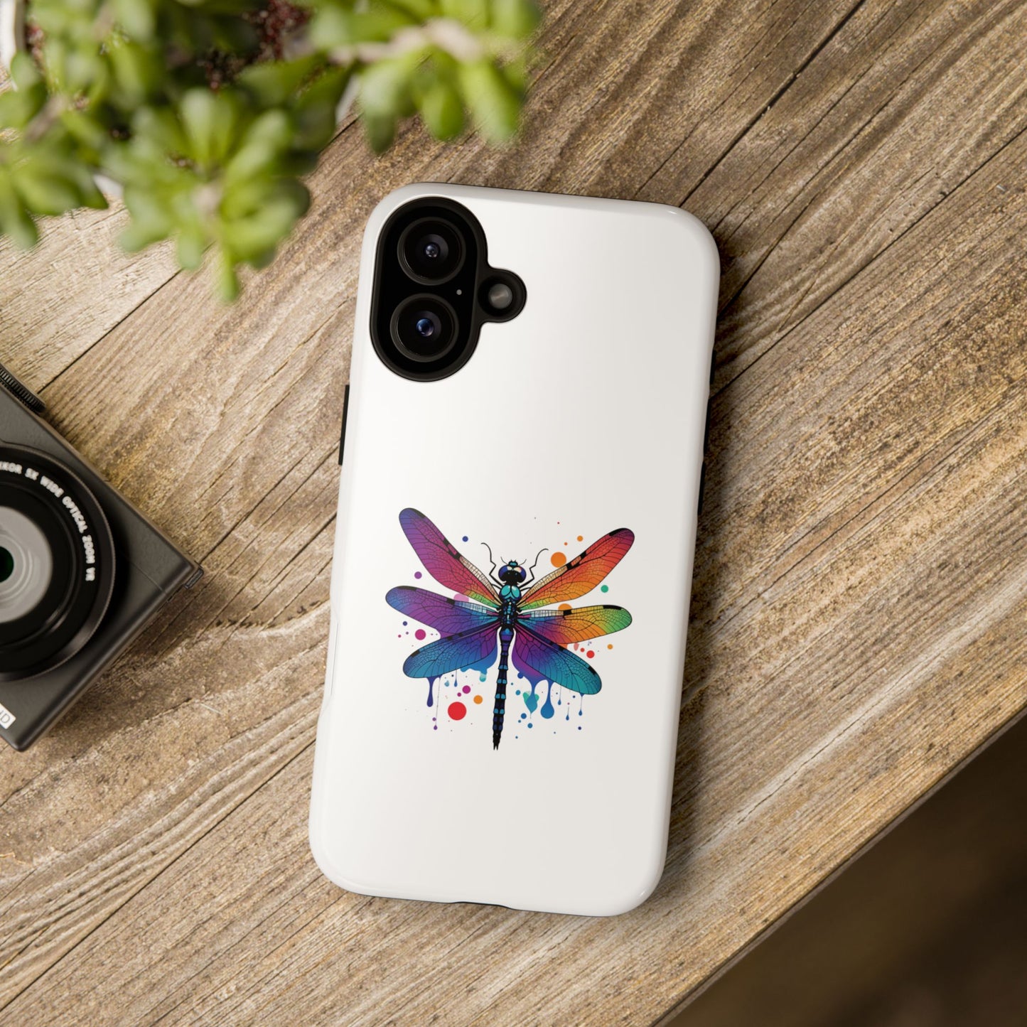 Capa de celular Vibrant Dragonfly - Proteção resistente com design colorido