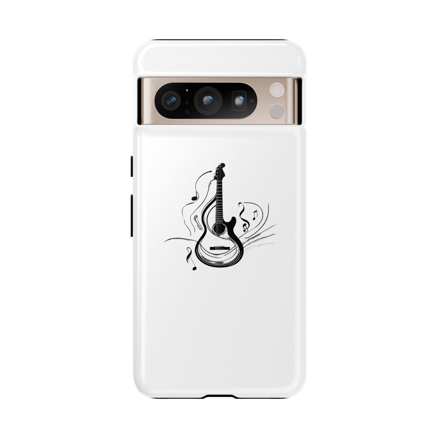 Tough Cases: Capa de celular estilosa com guitarra e notas musicais