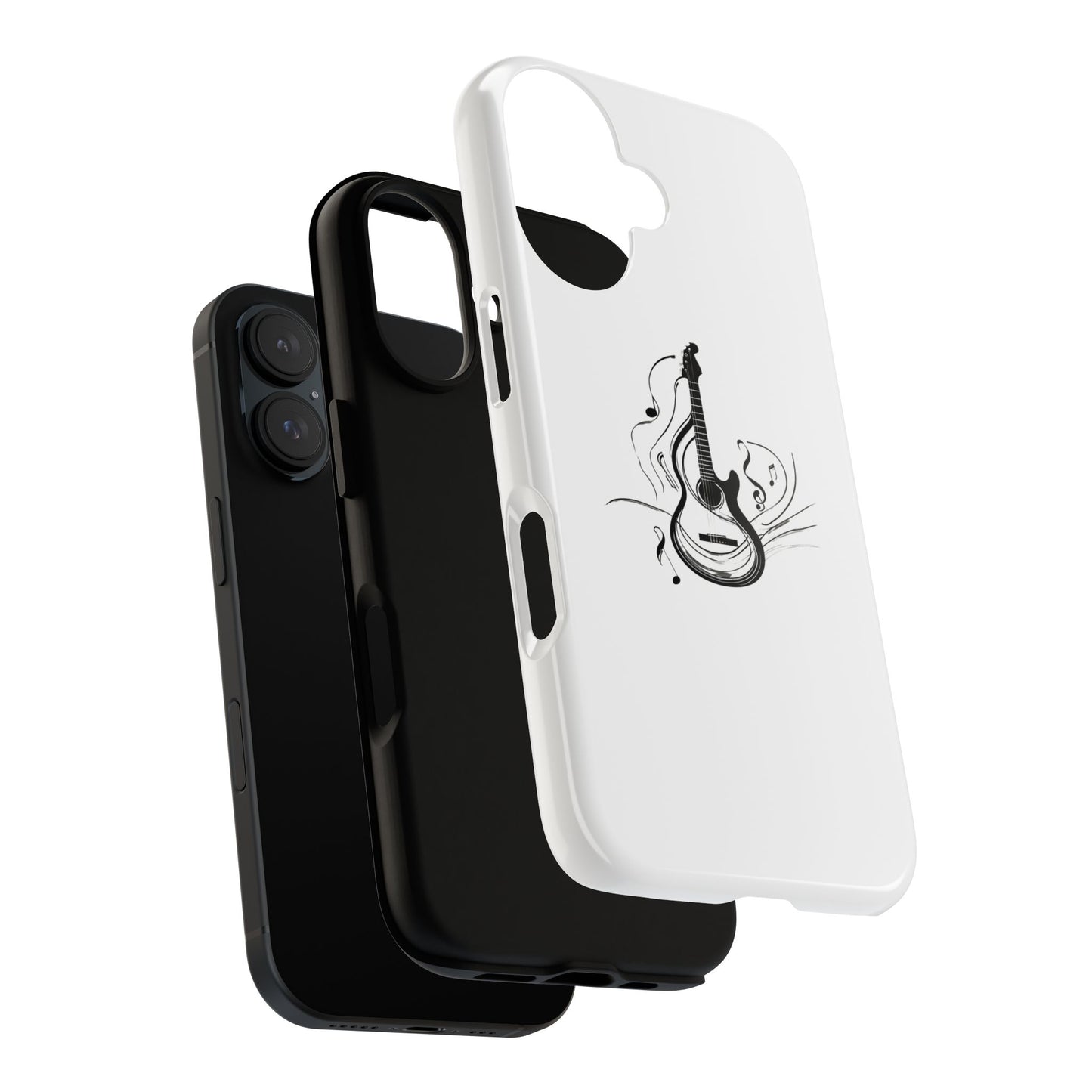 Tough Cases: Capa de celular estilosa com guitarra e notas musicais