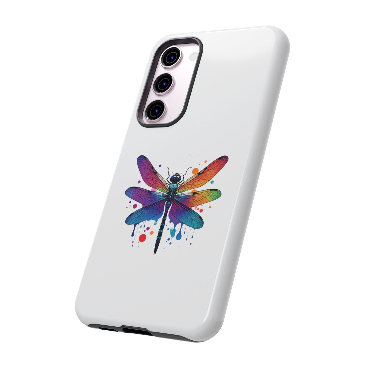 Capa de celular Vibrant Dragonfly - Proteção resistente com design colorido