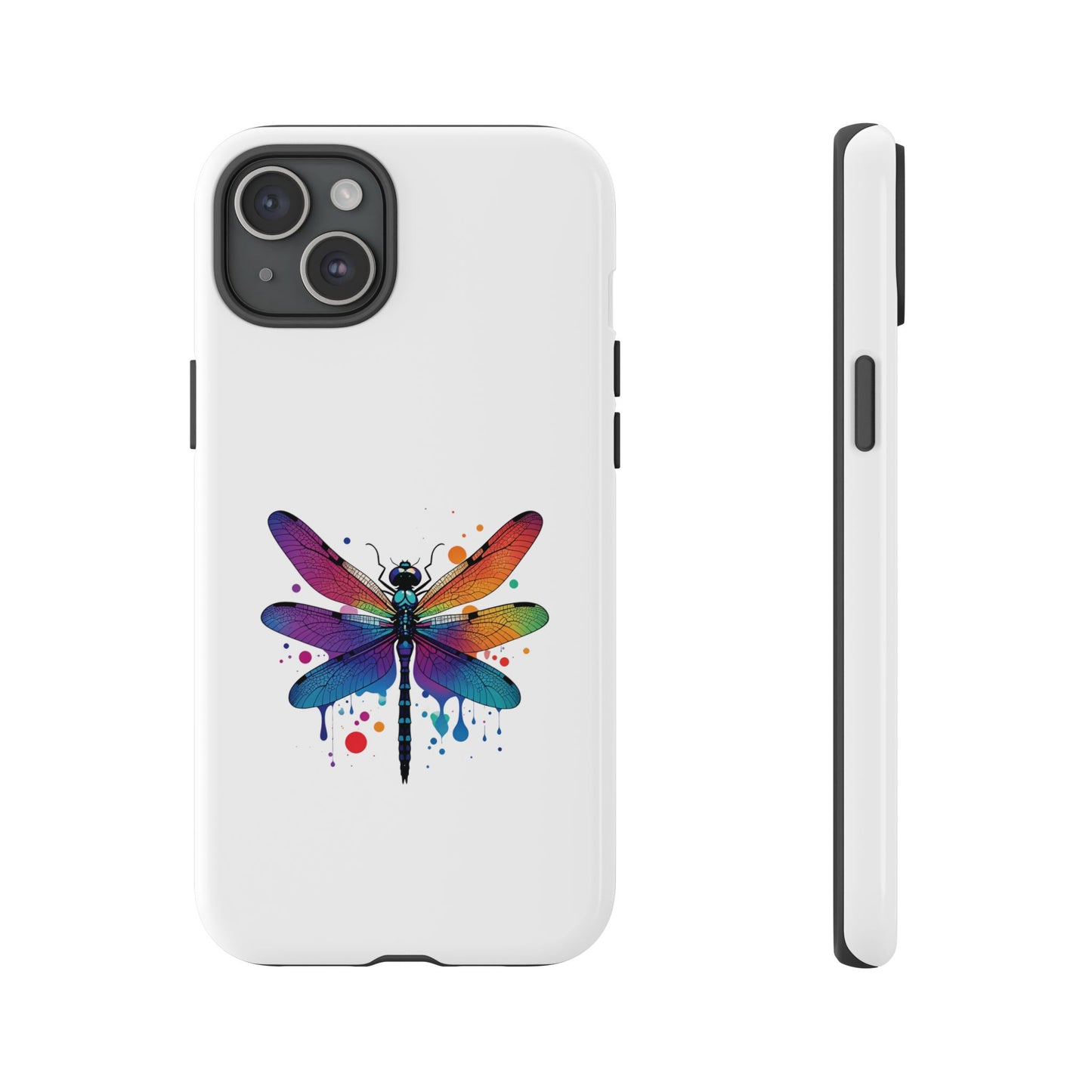 Capa de celular Vibrant Dragonfly - Proteção resistente com design colorido