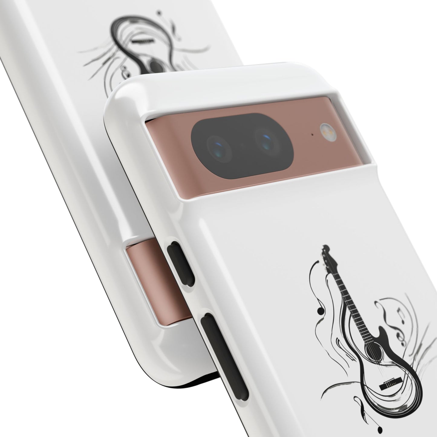 Tough Cases: Capa de celular estilosa com guitarra e notas musicais