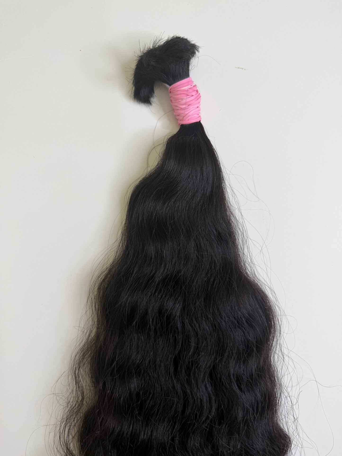 24" & 26" virgin Premium Human Hair Extensions – Natural deep wavy Bulk