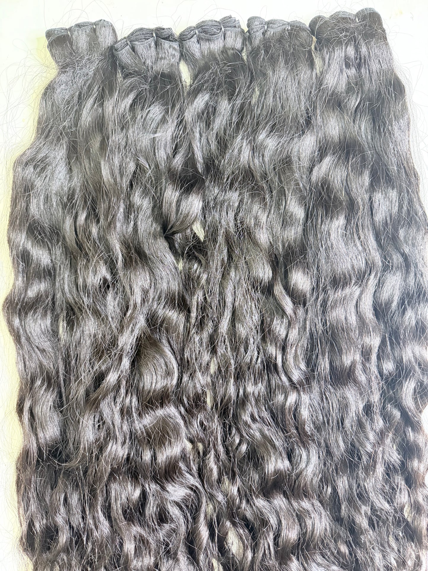 28" Premium Virgin Human Hair Extensions – Natural Off Black (95–100g Bundle)