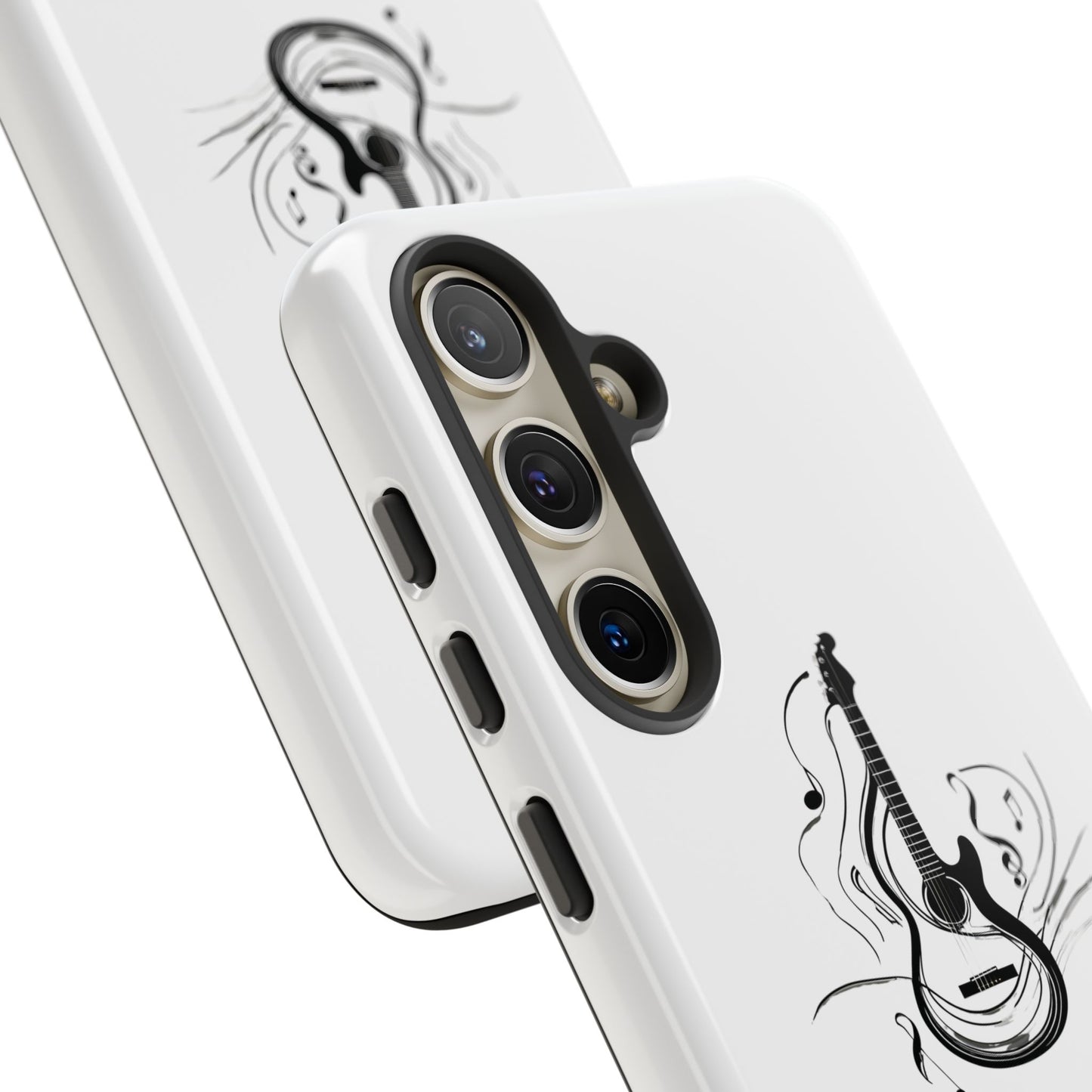 Tough Cases: Capa de celular estilosa com guitarra e notas musicais