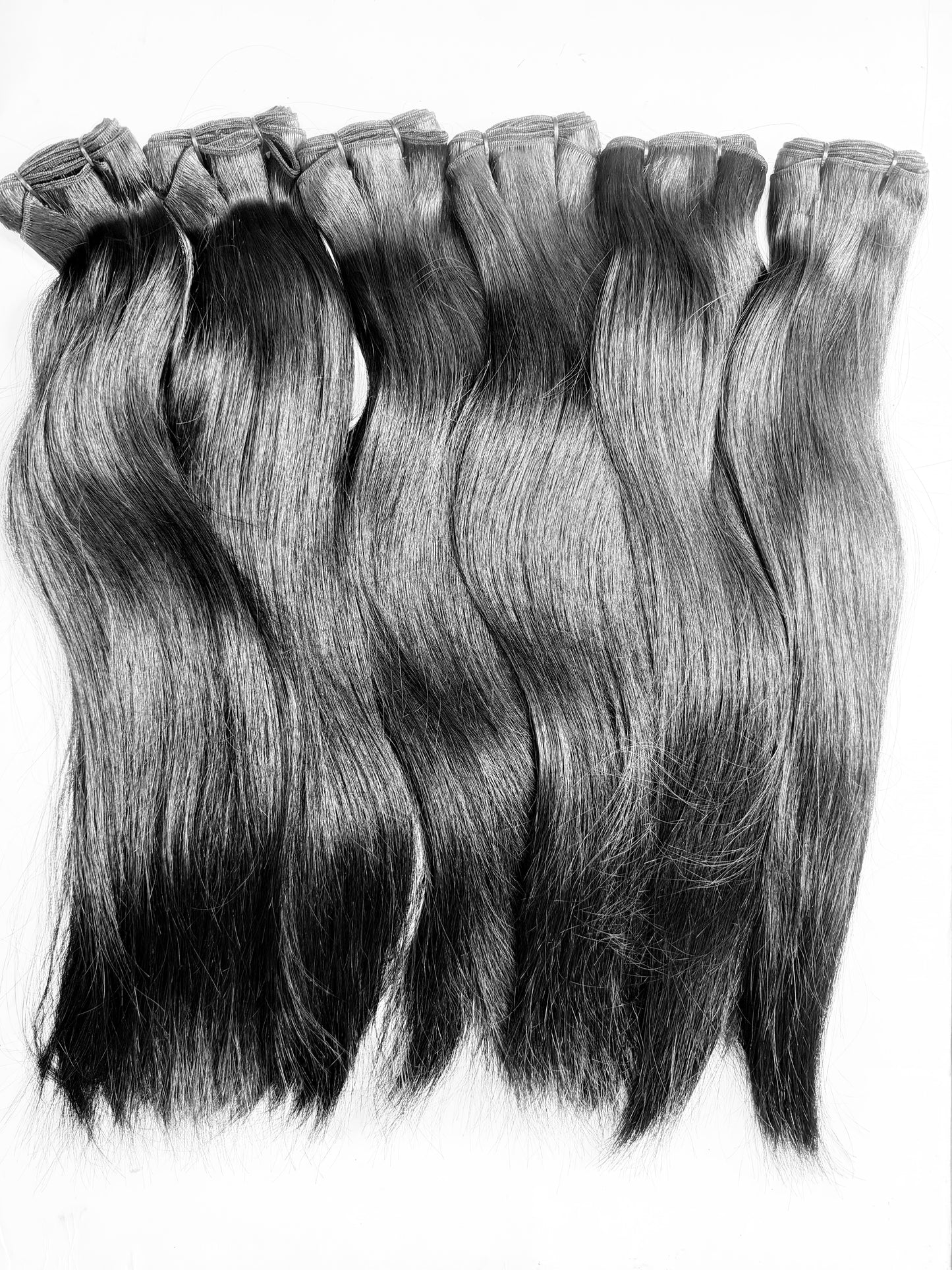 Premium Straight Weft Human Hair Extensions – Jet Black (100g Bundle)