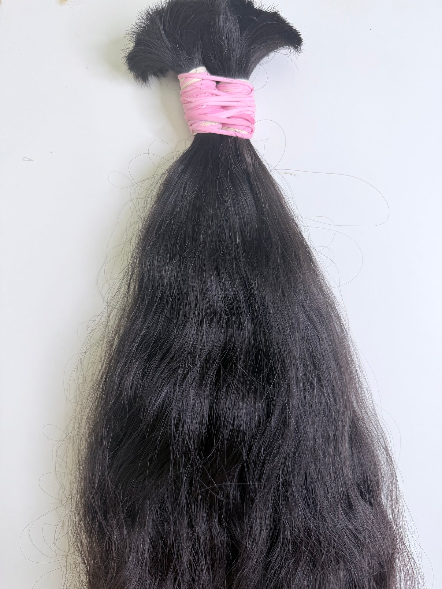 309g Premium 28" Natural Off Black Wavy Human Hair Extensions