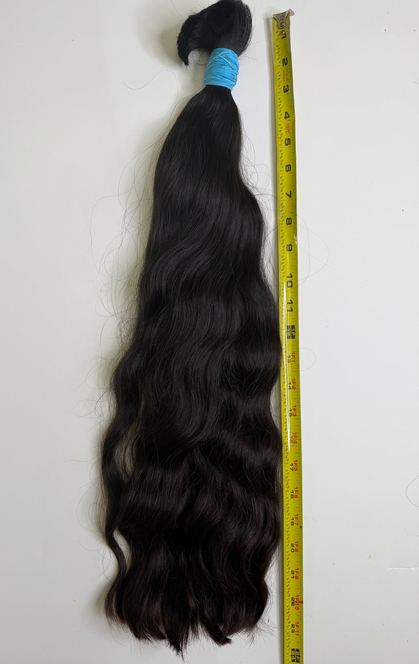 24" Premium Natural Wavy Human Hair Bulk Extensions – 248g & 252g