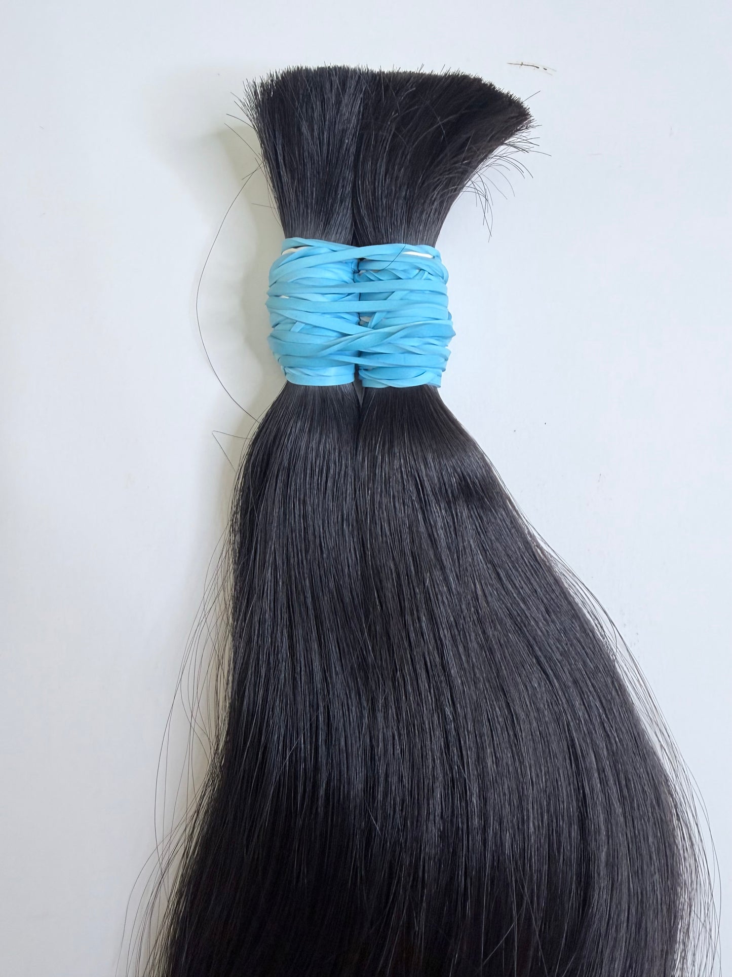 200g virgin Premium 18" Double Drawn Human Hair Bulk – Natural Black Wavy