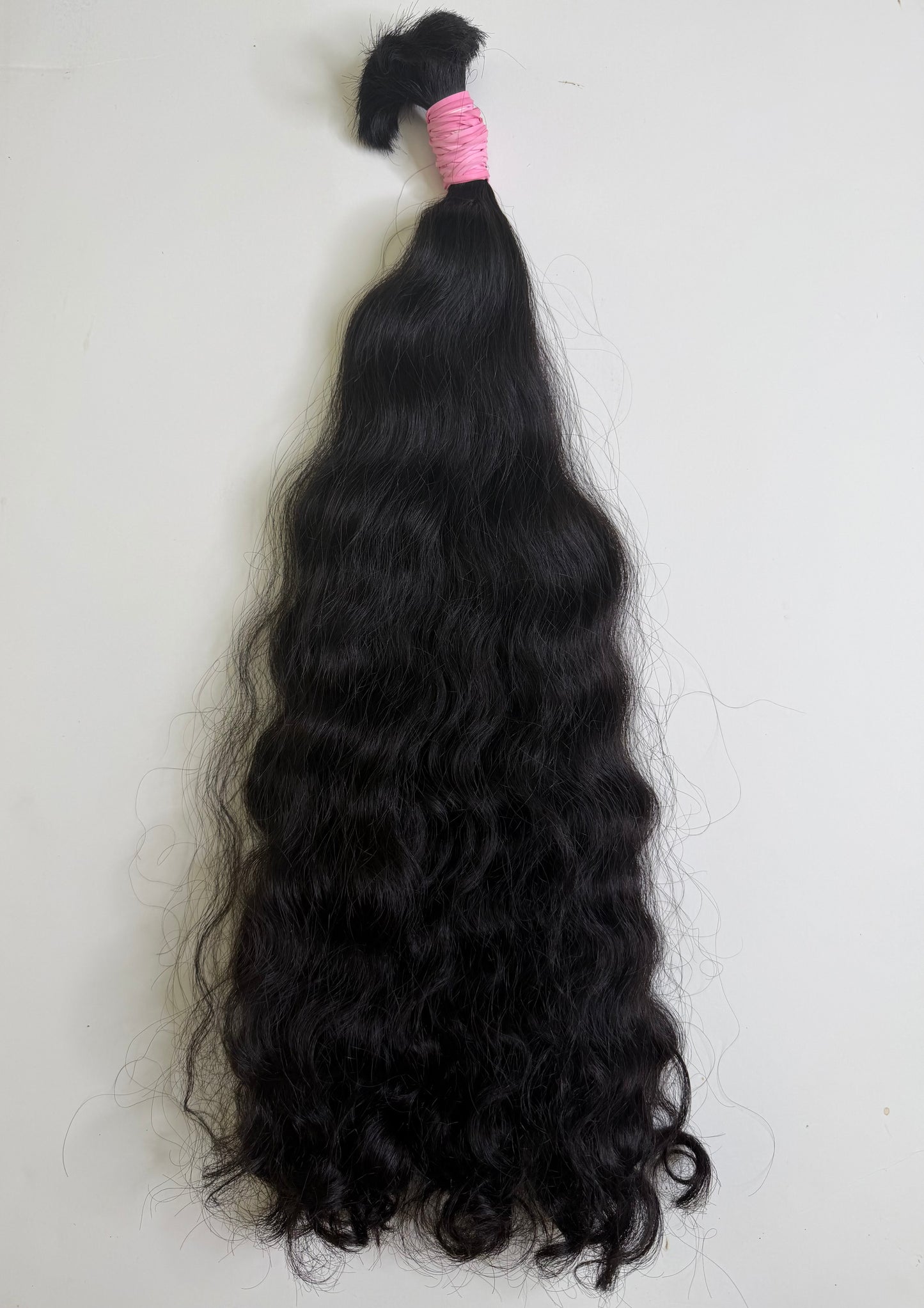 24" & 26" virgin Premium Human Hair Extensions – Natural deep wavy Bulk