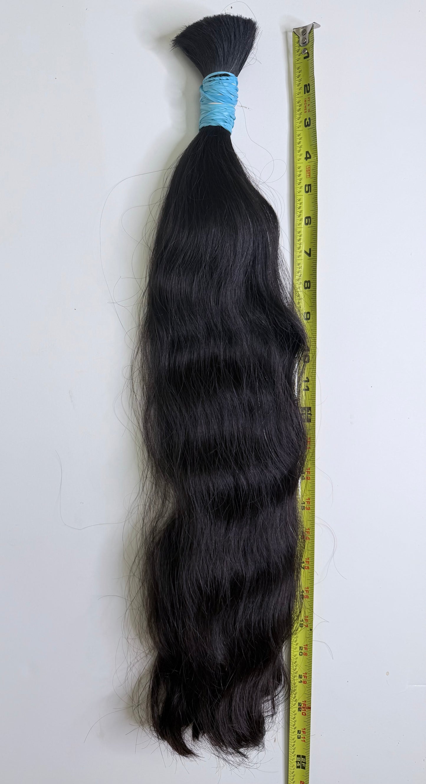 24" Premium Natural Wavy Human Hair Bulk Extensions – 248g & 252g