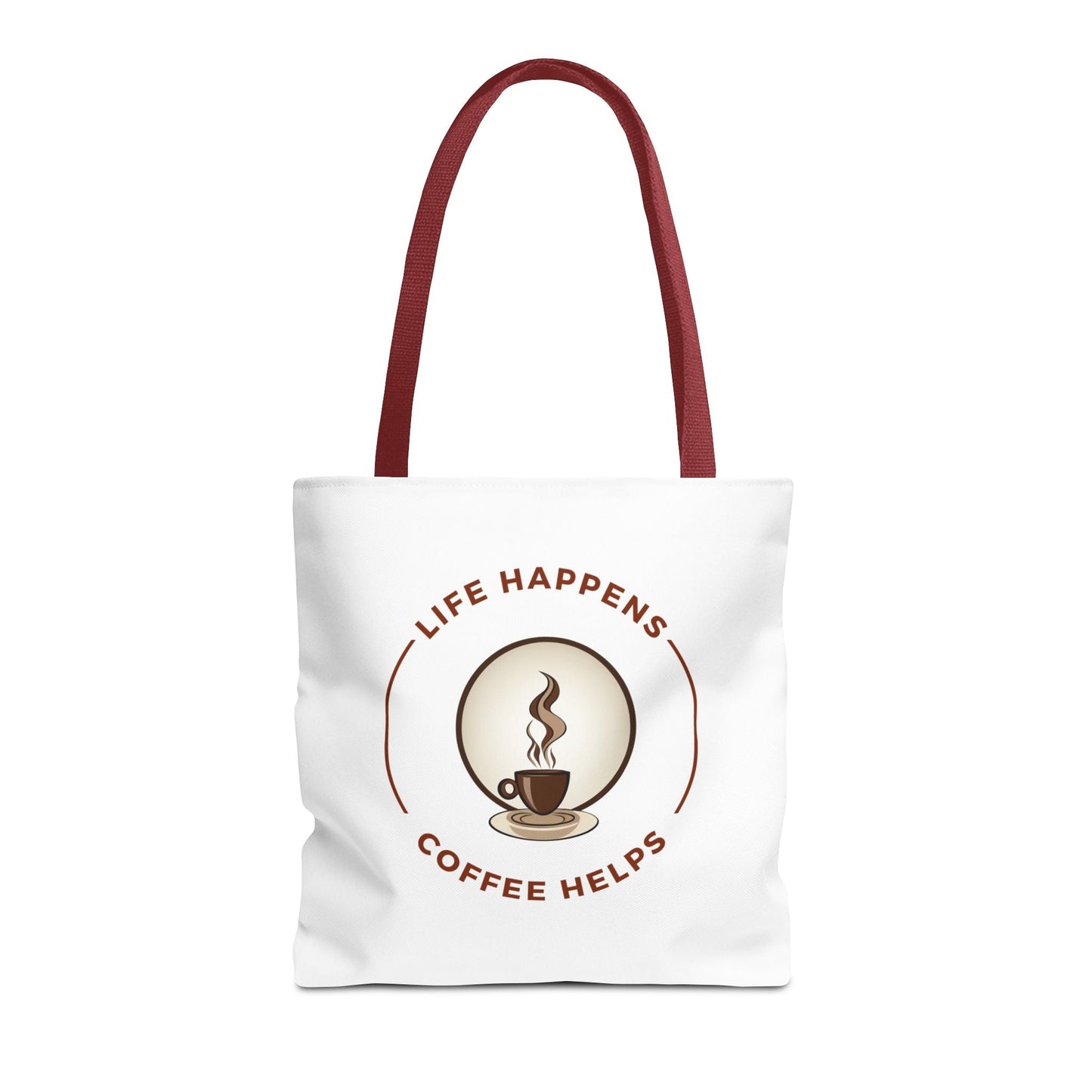 Coffee Lovers Tote Bag - 'Life Happens, Coffee Helps' - Perfect for Everyday Use - Gigi Joyce's Hair Studio