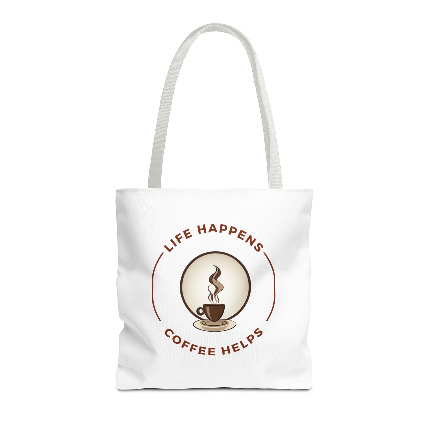 Coffee Lovers Tote Bag - 'Life Happens, Coffee Helps' - Perfect for Everyday Use - Gigi Joyce's Hair Studio