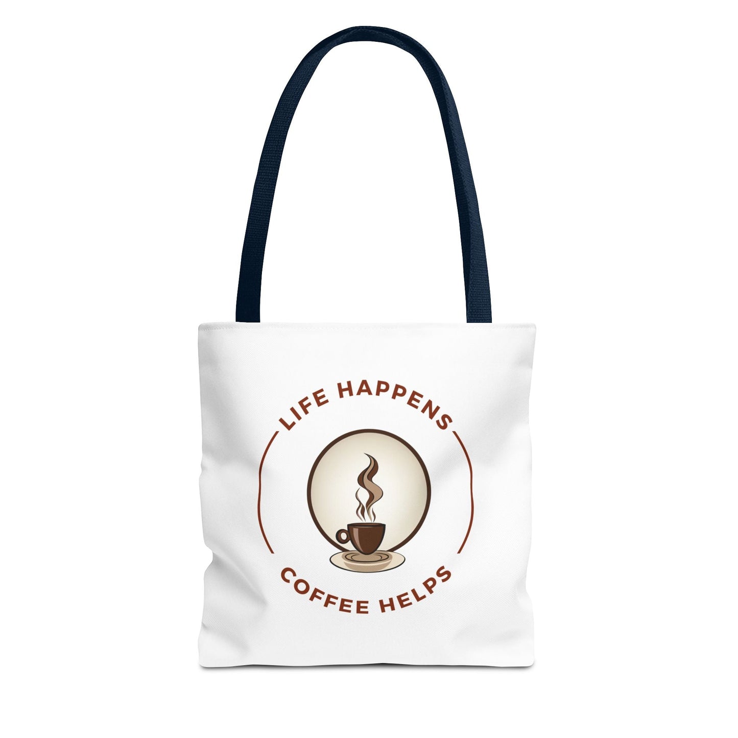 Coffee Lovers Tote Bag - 'Life Happens, Coffee Helps' - Perfect for Everyday Use - Gigi Joyce's Hair Studio