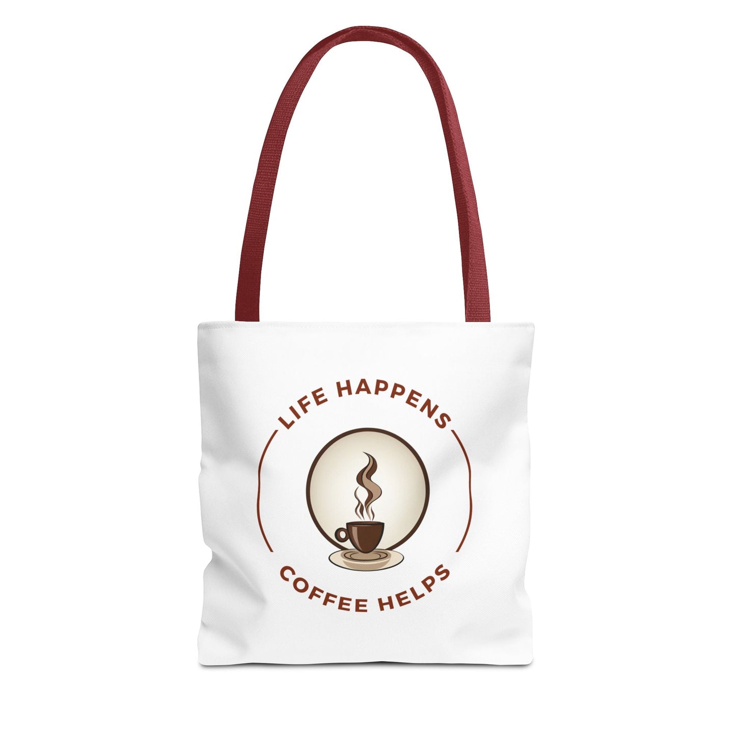 Coffee Lovers Tote Bag - 'Life Happens, Coffee Helps' - Perfect for Everyday Use - Gigi Joyce's Hair Studio