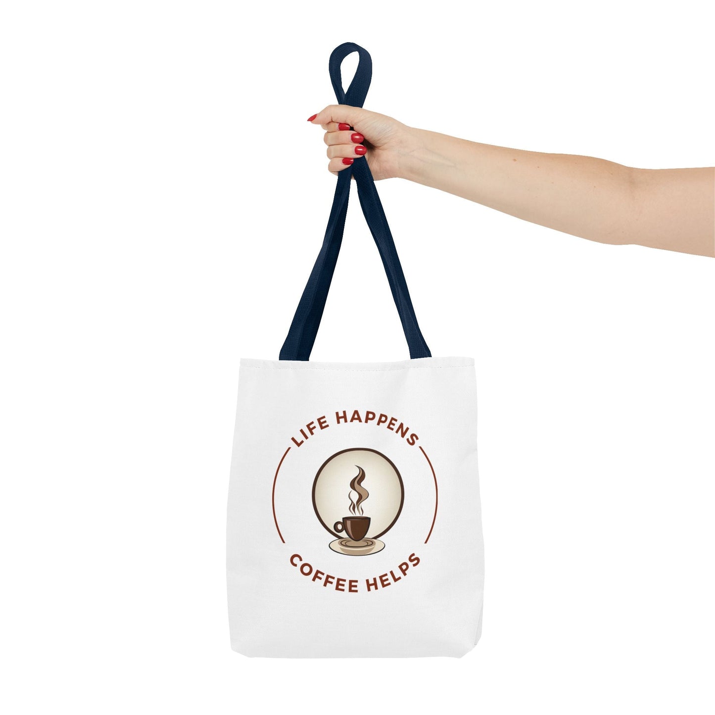 Coffee Lovers Tote Bag - 'Life Happens, Coffee Helps' - Perfect for Everyday Use - Gigi Joyce's Hair Studio