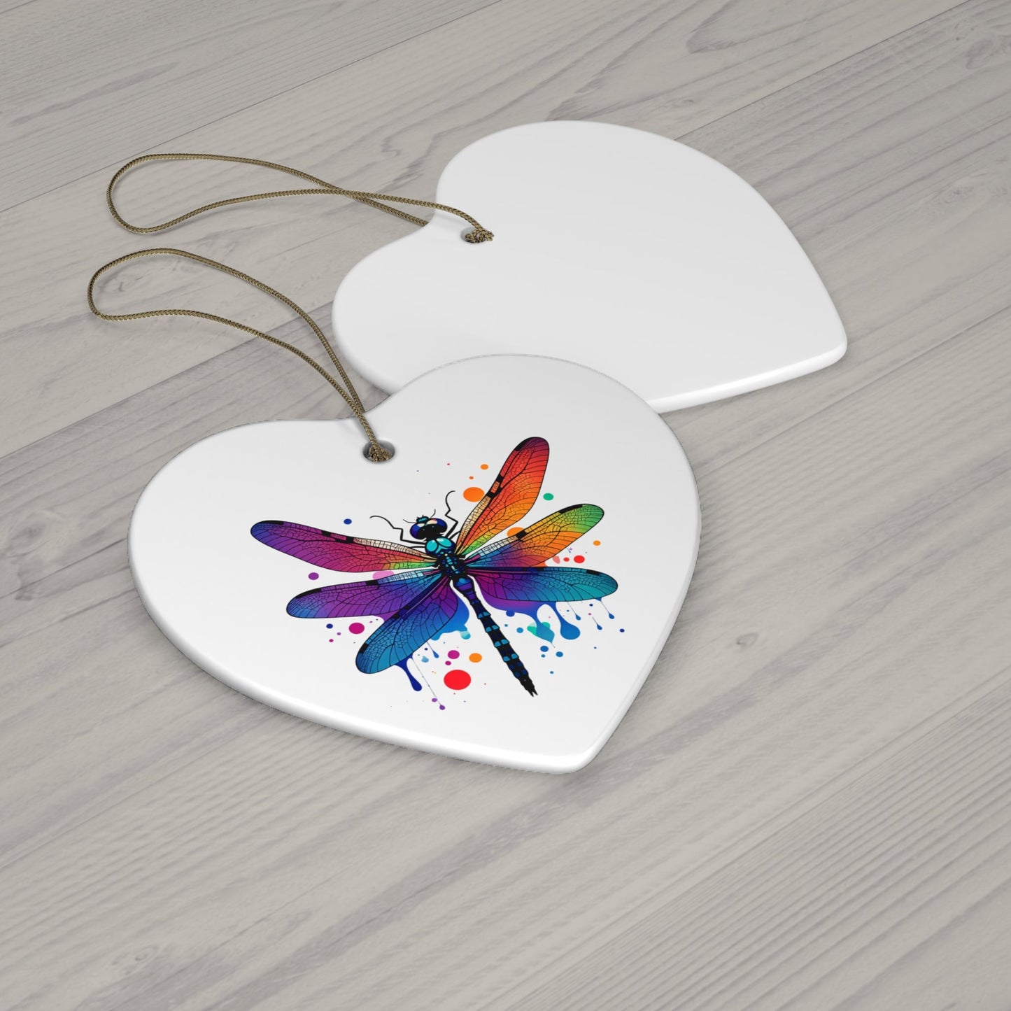 Colorful Dragonfly Ceramic Ornaments – Set of 4 for Holiday Decor - Gigi Joyce's Hair Studio