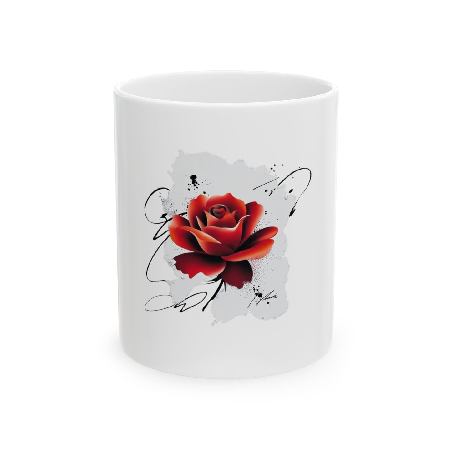 Elegant Rose Ceramic Mug - Perfect for Coffee Lovers and Gift Giving - Gigi Joyce's Hair Studio