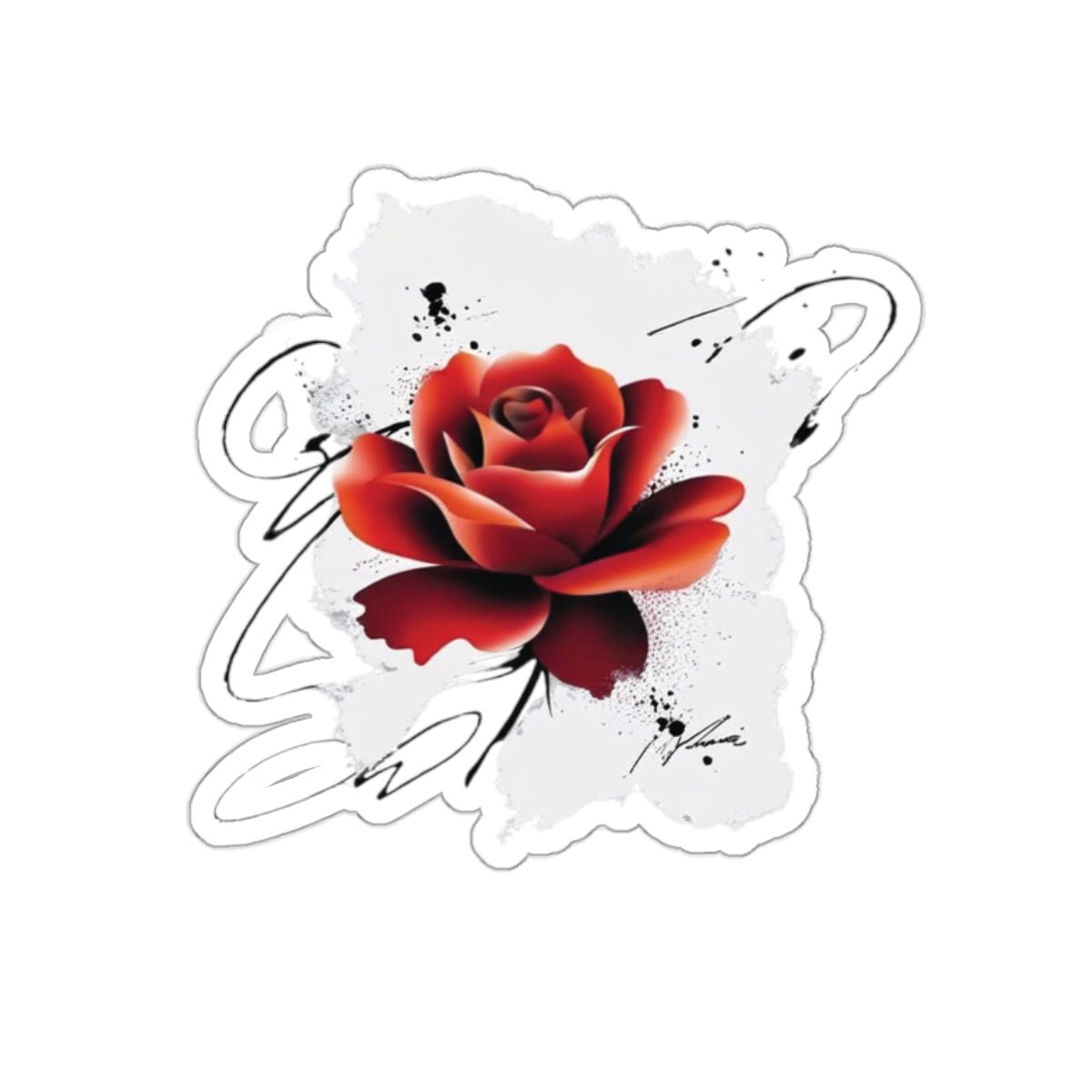 Elegant Rose Kiss - Cut Stickers for Personalization & Gift Giving - Gigi Joyce's Hair Studio