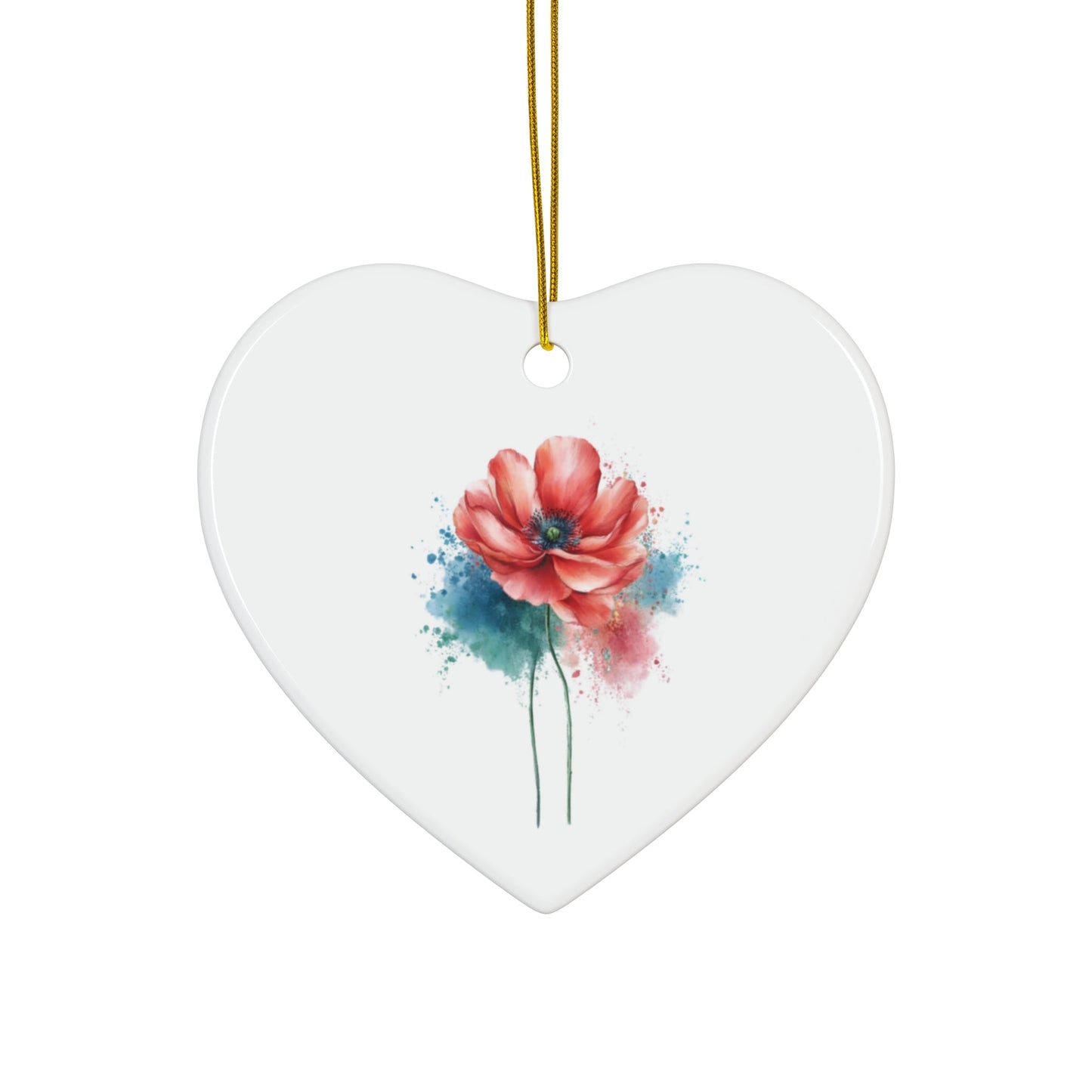 Floral Ceramic Ornament - Elegant Flower Design for Holidays and Celebrations - Gigi Joyce's Hair Studio